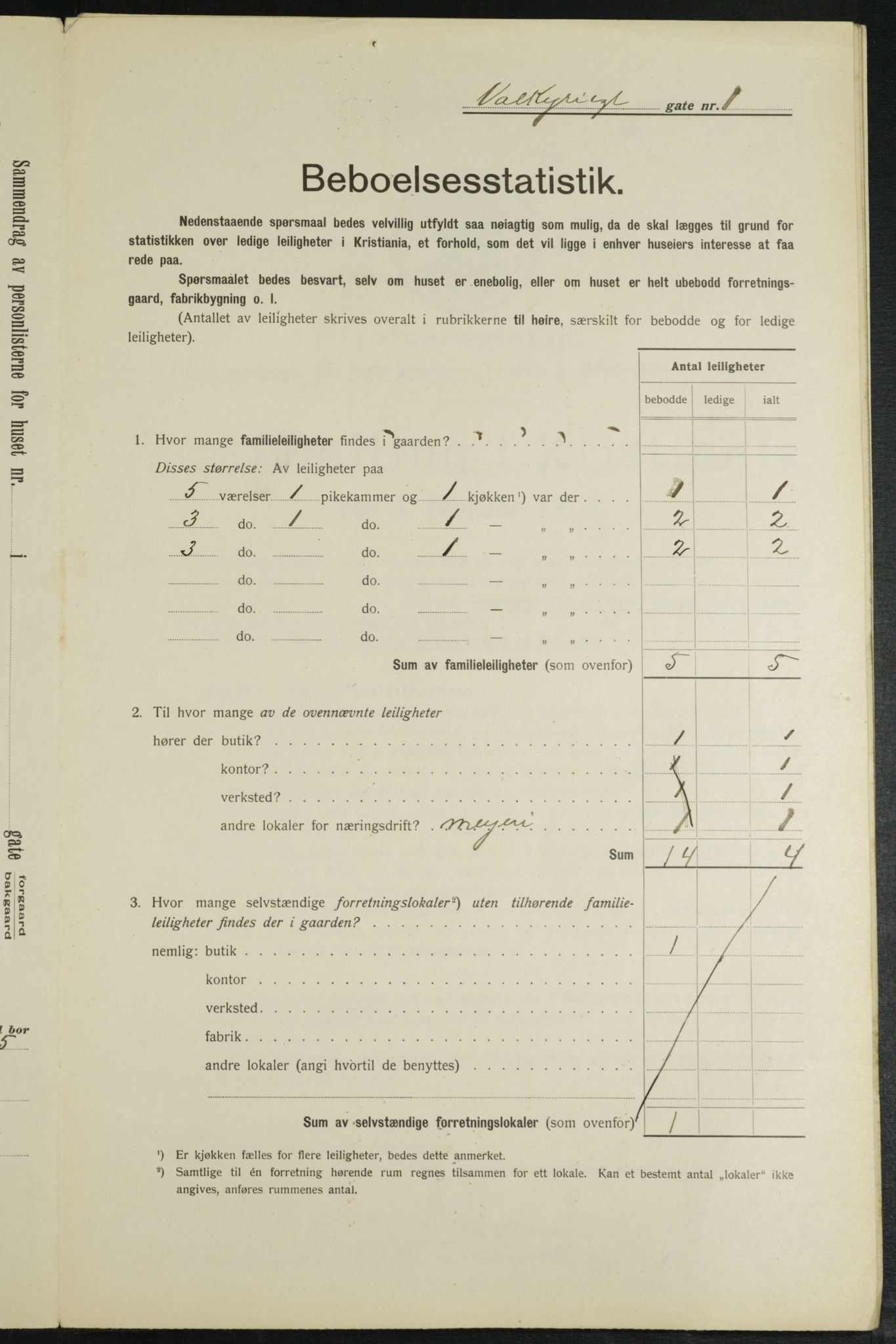 OBA, Municipal Census 1913 for Kristiania, 1913, p. 121506