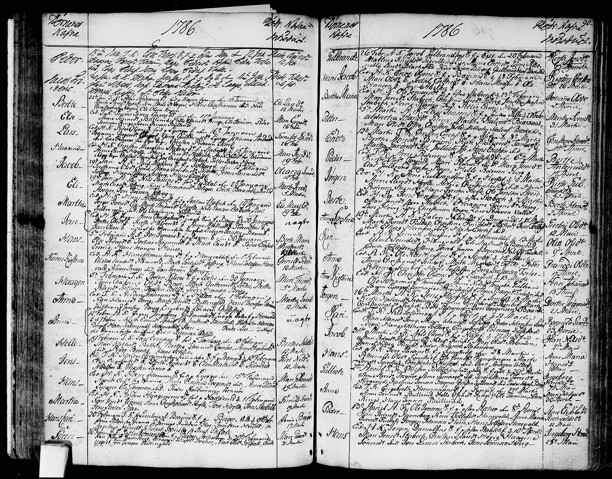 Asker prestekontor Kirkebøker, SAO/A-10256a/F/Fa/L0003: Parish register (official) no. I 3, 1767-1807, p. 90