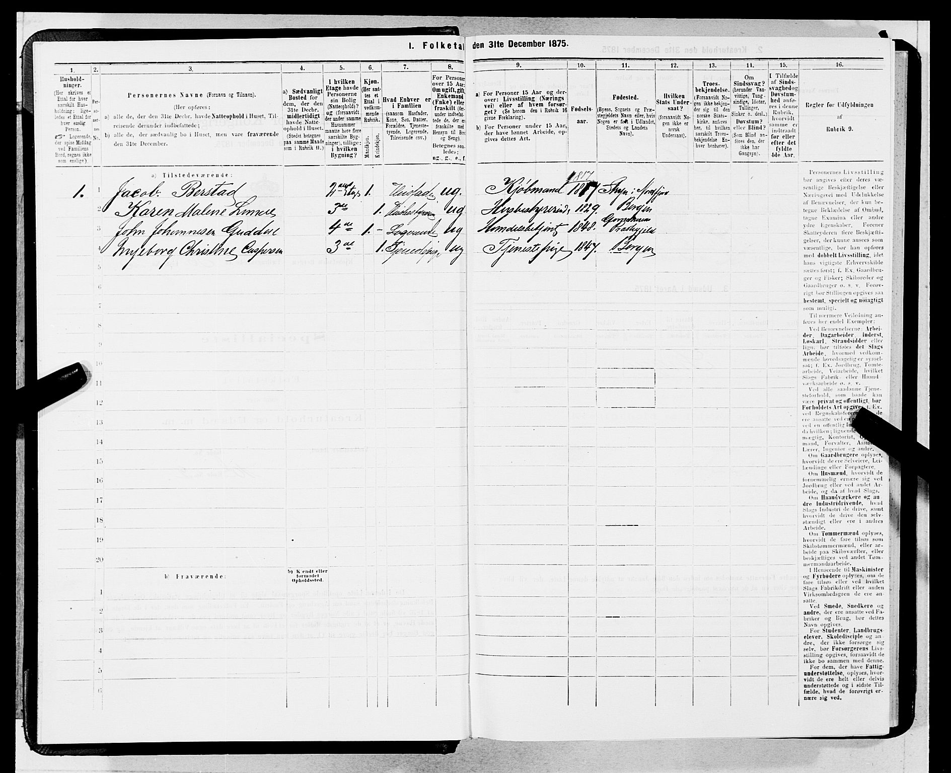 SAB, 1875 census for 1301 Bergen, 1875, p. 1891