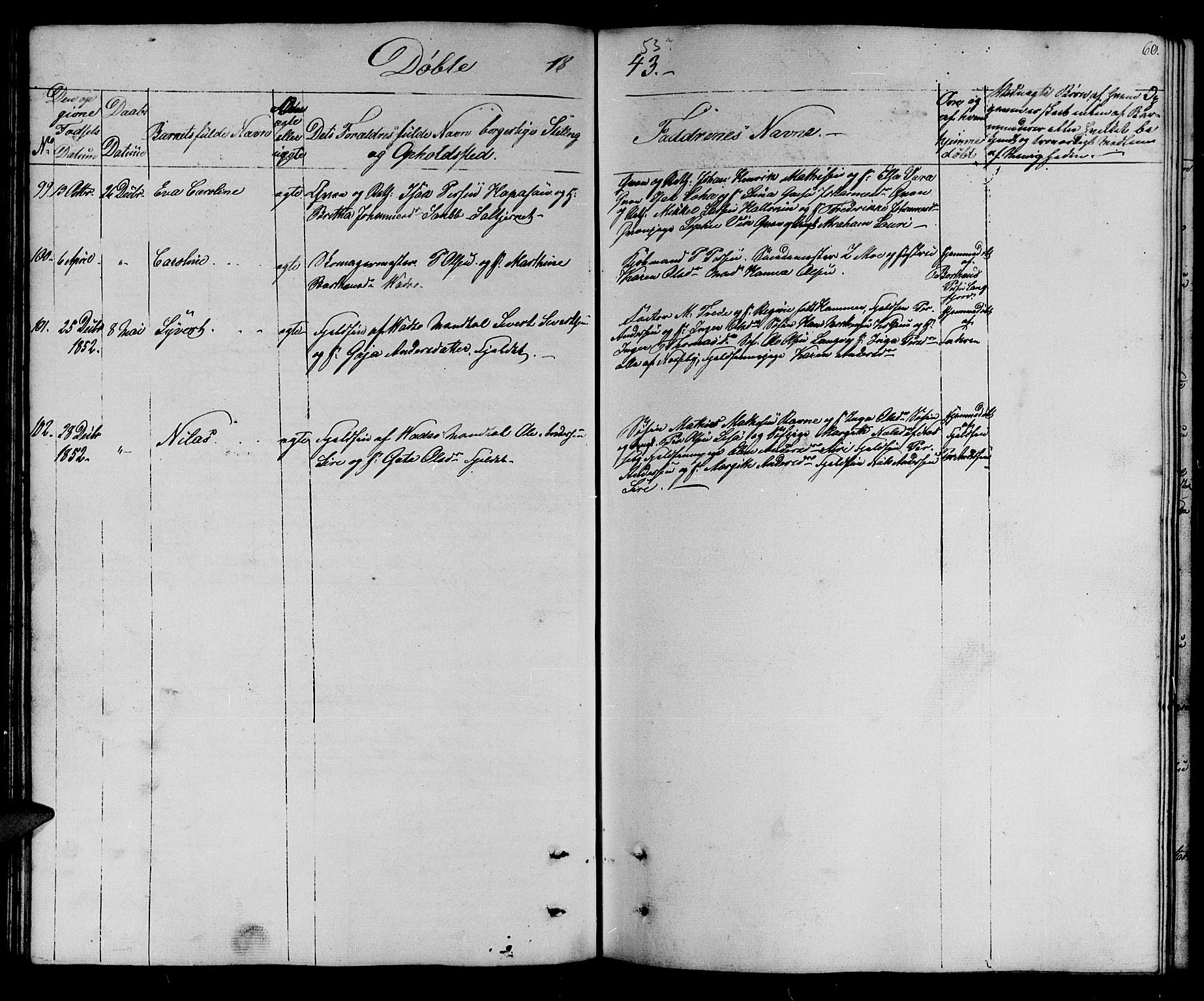 Vadsø sokneprestkontor, SATØ/S-1325/H/Hb/L0001klokker: Parish register (copy) no. 1, 1843-1853, p. 60
