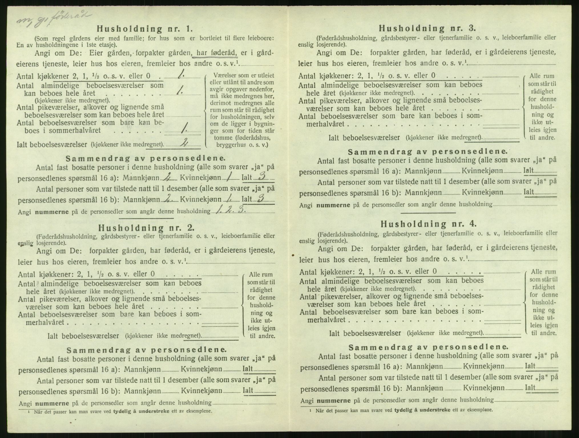 SAT, 1920 census for Aukra, 1920, p. 836