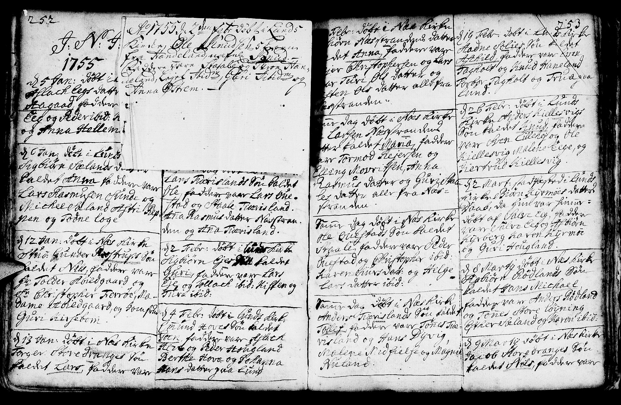 Lund sokneprestkontor, AV/SAST-A-101809/S06/L0002: Parish register (official) no. A 2, 1738-1760, p. 252-253