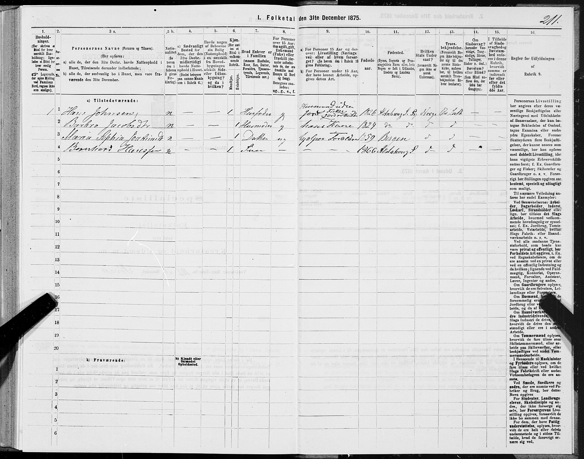 SAT, 1875 census for 1820P Alstahaug, 1875, p. 1211