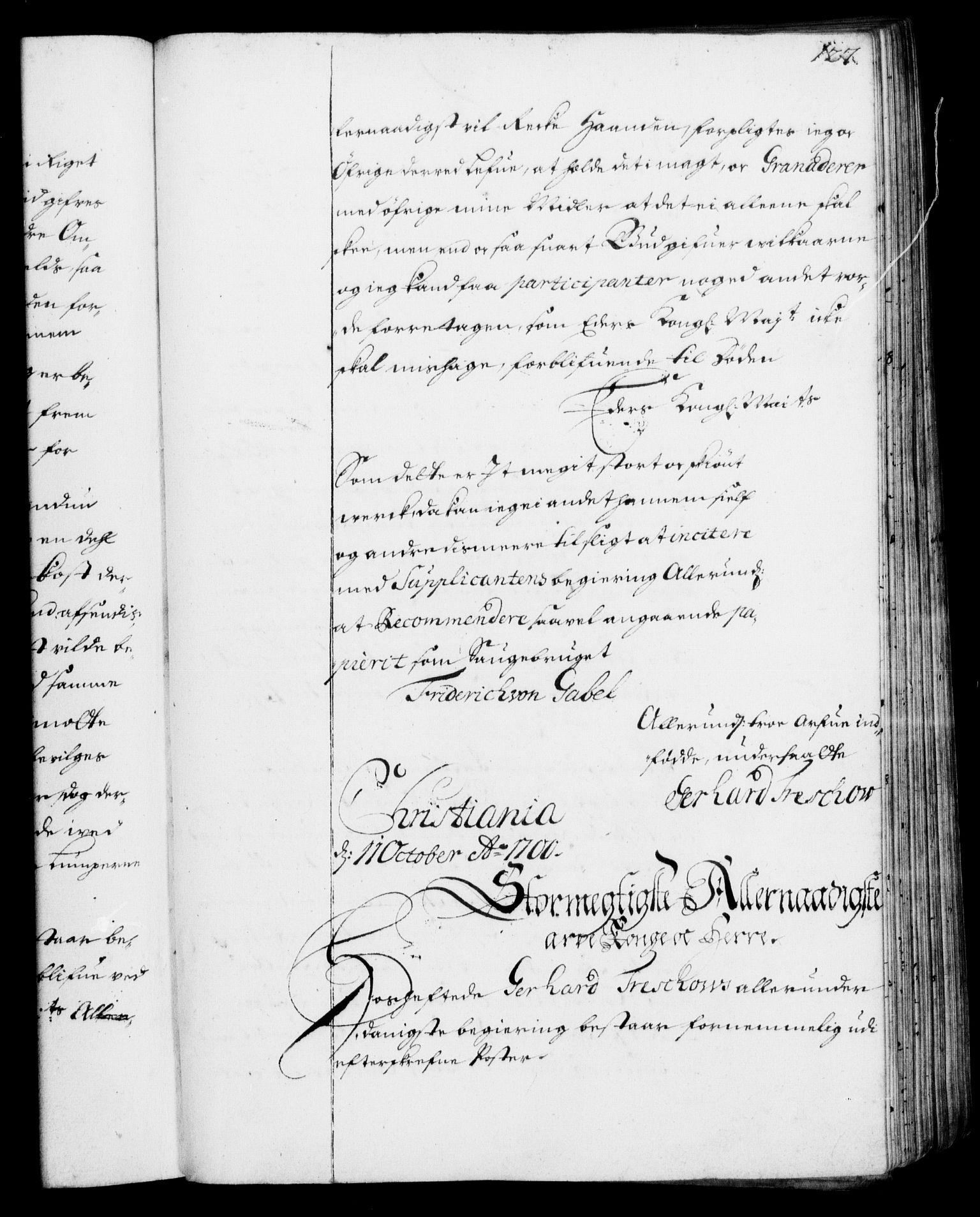 Rentekammeret, Kammerkanselliet, RA/EA-3111/G/Gf/Gfa/L0001: Resolusjonsprotokoll med register (merket RK 52.1), 1695-1706, p. 127