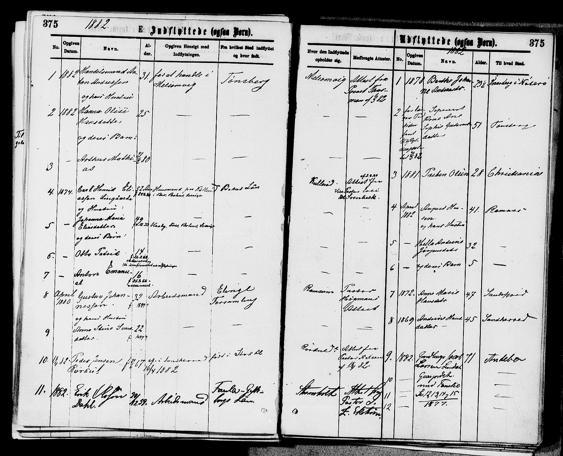 Stokke kirkebøker, AV/SAKO-A-320/F/Fa/L0009: Parish register (official) no. I 9, 1872-1883, p. 375