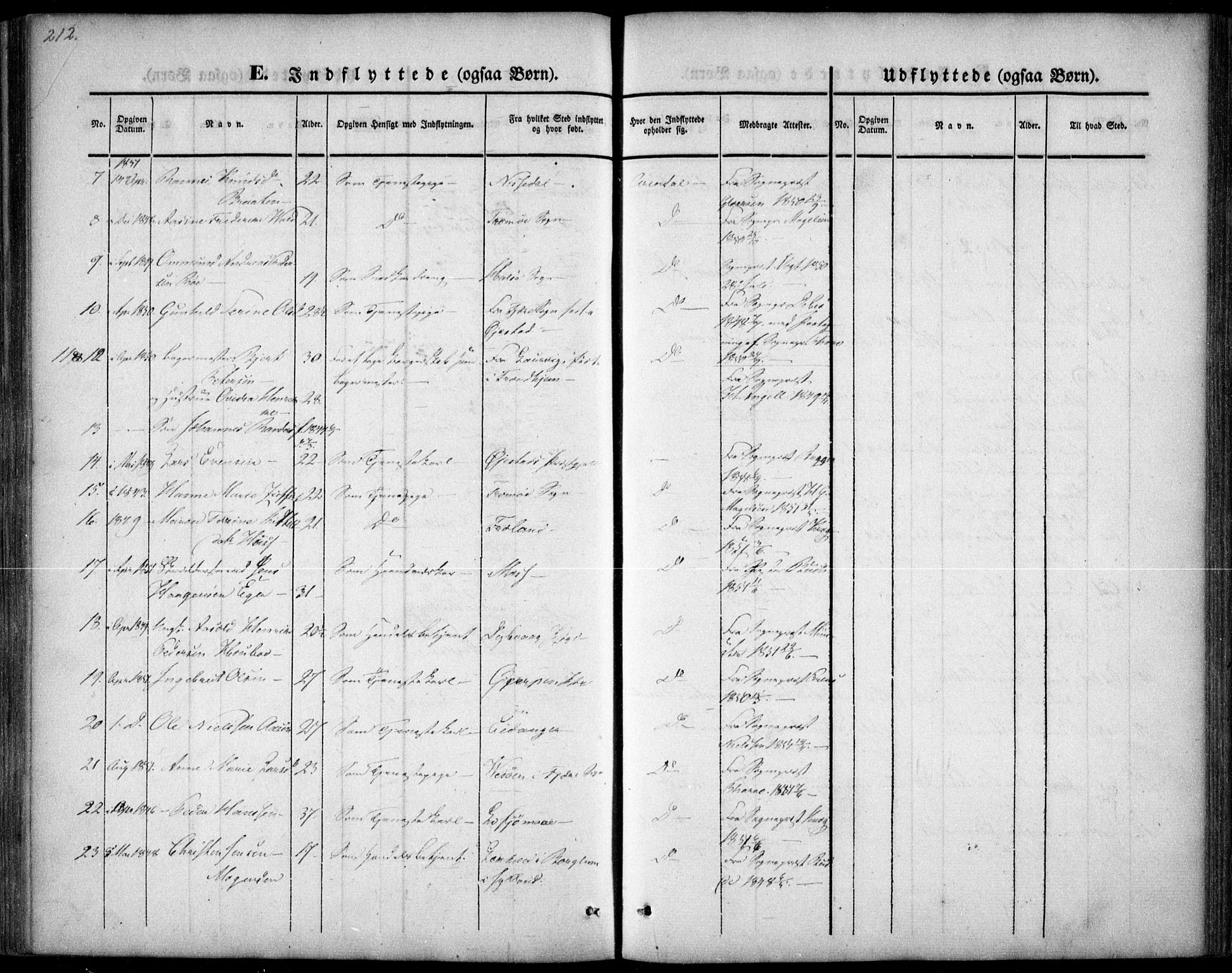 Arendal sokneprestkontor, Trefoldighet, SAK/1111-0040/F/Fa/L0005: Parish register (official) no. A 5, 1838-1854, p. 312