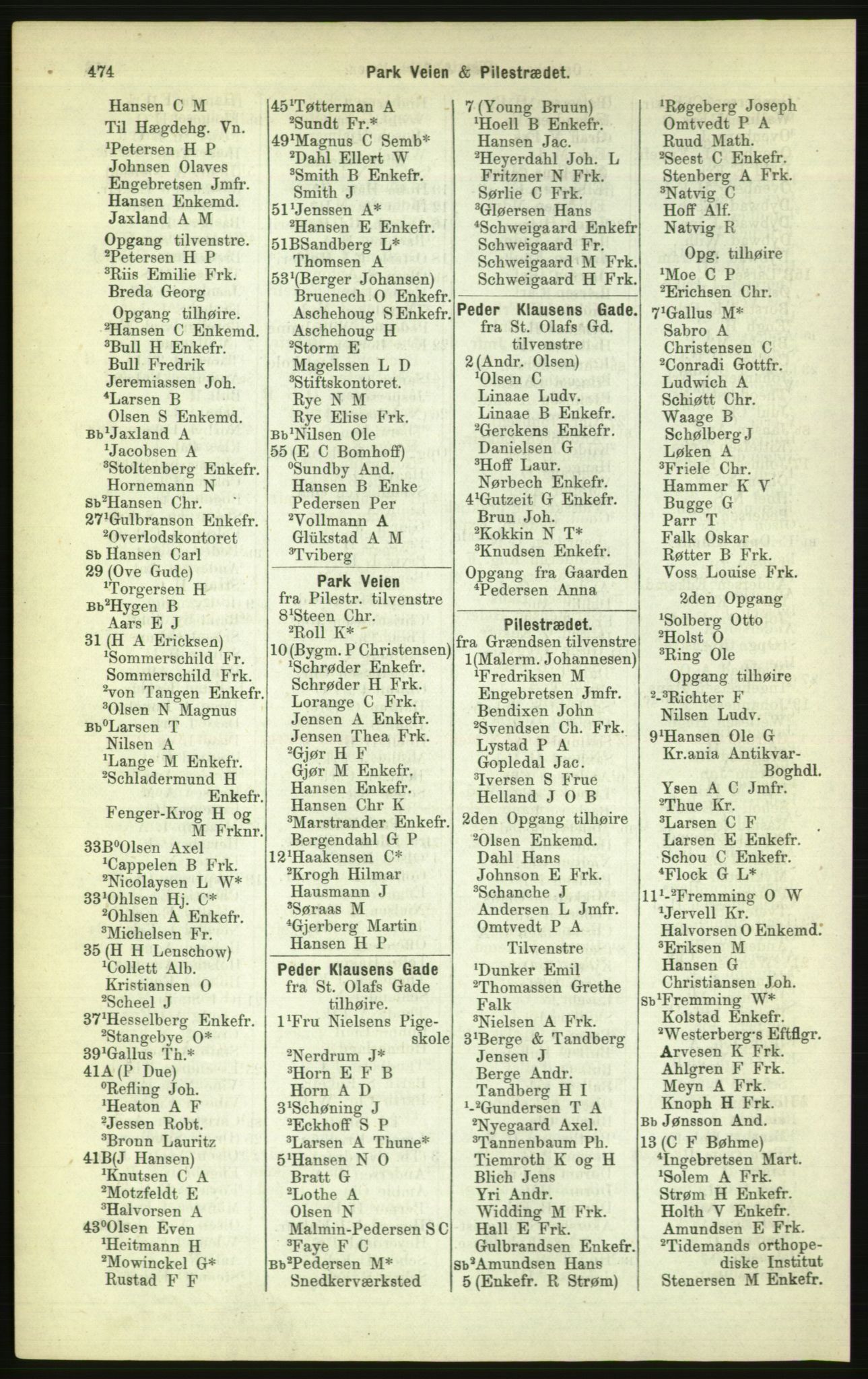 Kristiania/Oslo adressebok, PUBL/-, 1886, p. 474