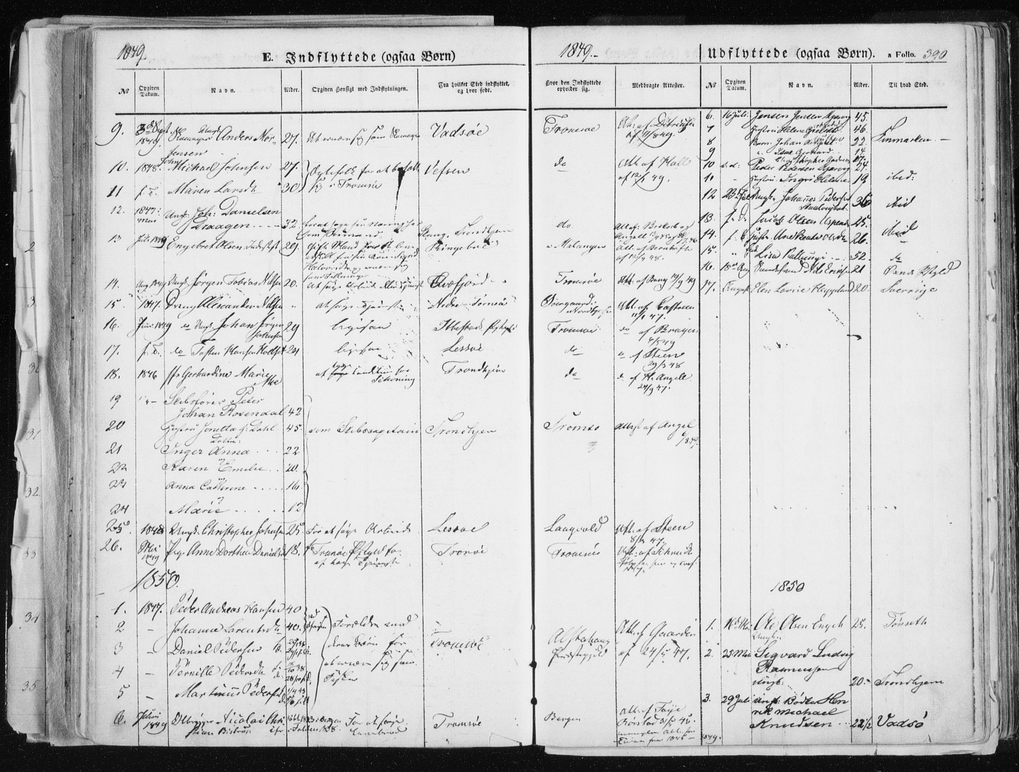 Tromsø sokneprestkontor/stiftsprosti/domprosti, SATØ/S-1343/G/Ga/L0010kirke: Parish register (official) no. 10, 1848-1855, p. 390