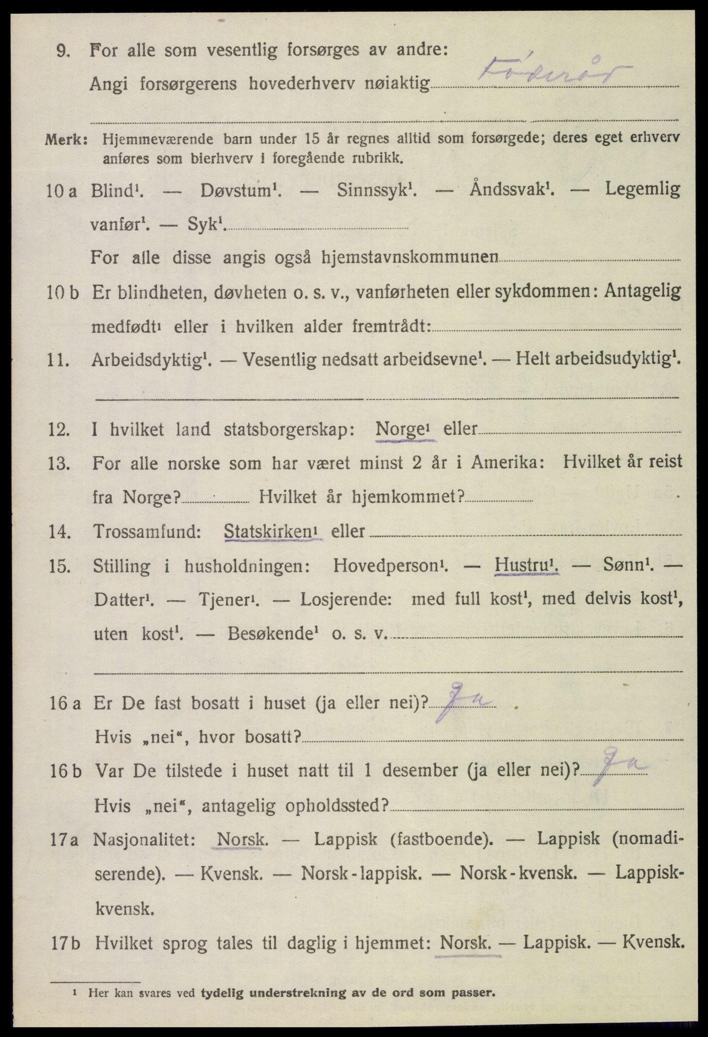 SAT, 1920 census for Nærøy, 1920, p. 4300