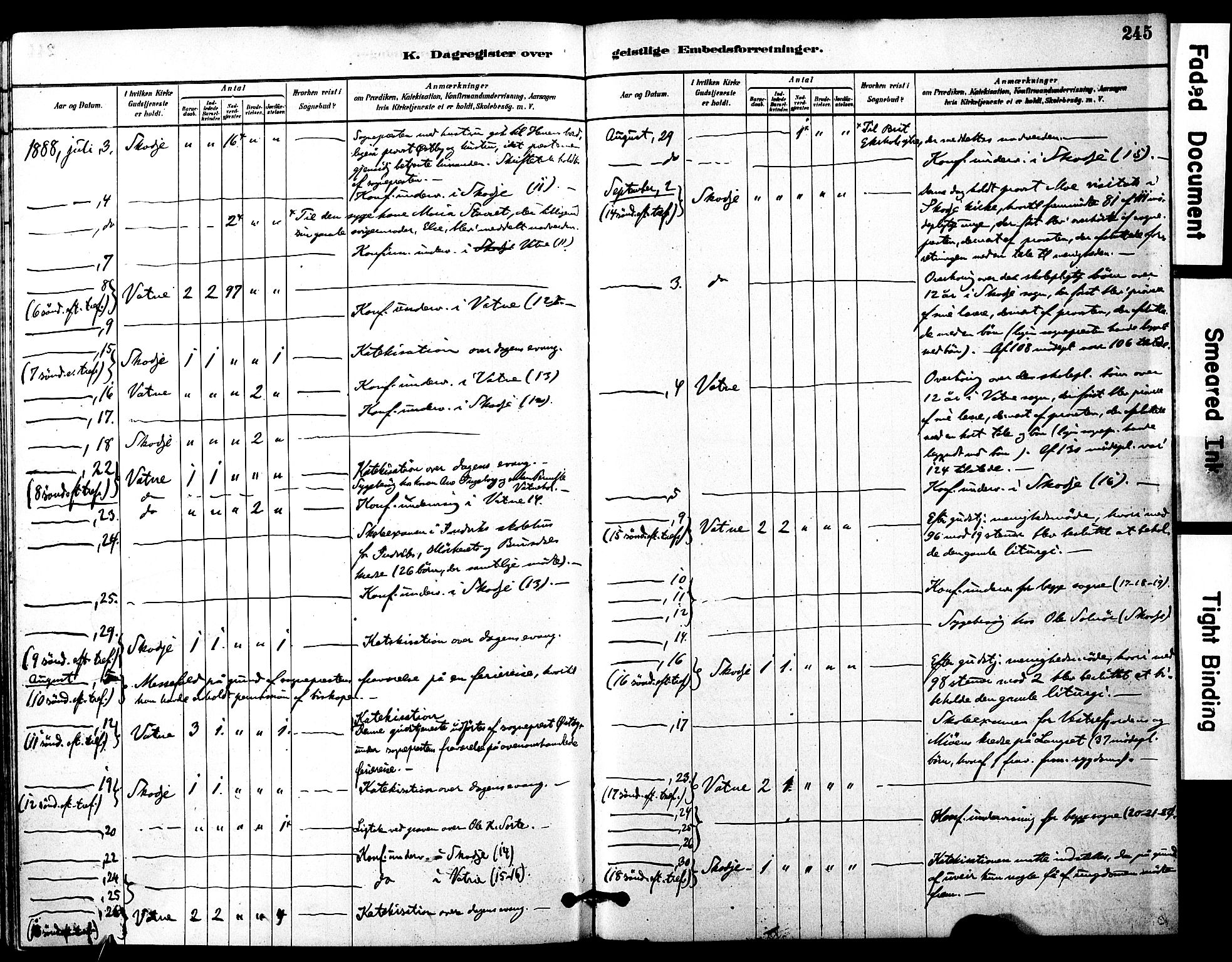 Ministerialprotokoller, klokkerbøker og fødselsregistre - Møre og Romsdal, SAT/A-1454/525/L0374: Parish register (official) no. 525A04, 1880-1899, p. 245