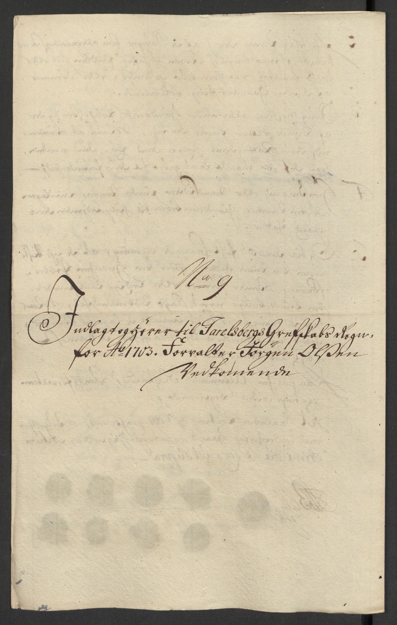 Rentekammeret inntil 1814, Reviderte regnskaper, Fogderegnskap, AV/RA-EA-4092/R32/L1871: Fogderegnskap Jarlsberg grevskap, 1703-1705, p. 37