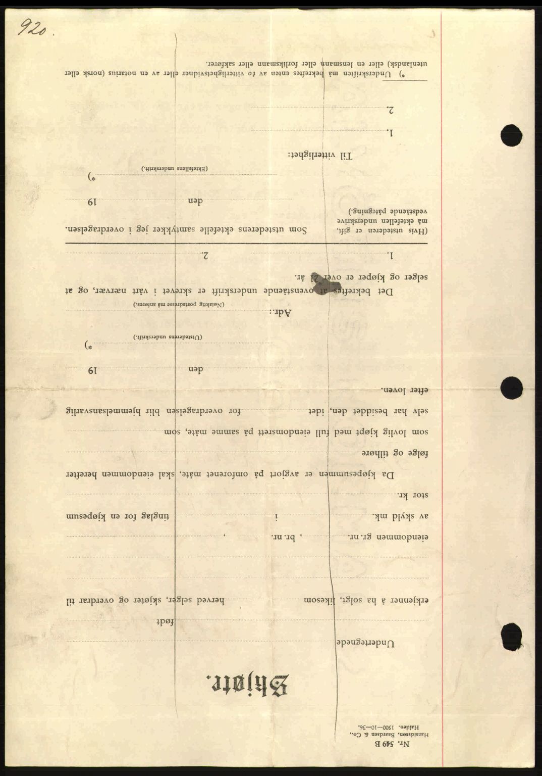 Nordmøre sorenskriveri, AV/SAT-A-4132/1/2/2Ca: Mortgage book no. A86, 1939-1939, Diary no: : 2164/1939