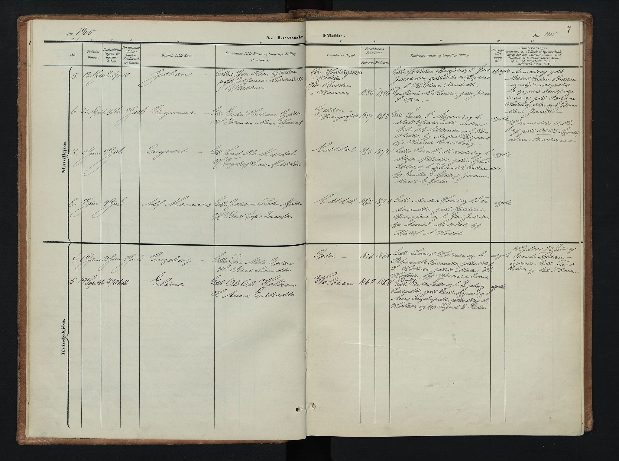 Tolga prestekontor, SAH/PREST-062/K/L0010: Parish register (official) no. 10, 1901-1915, p. 7