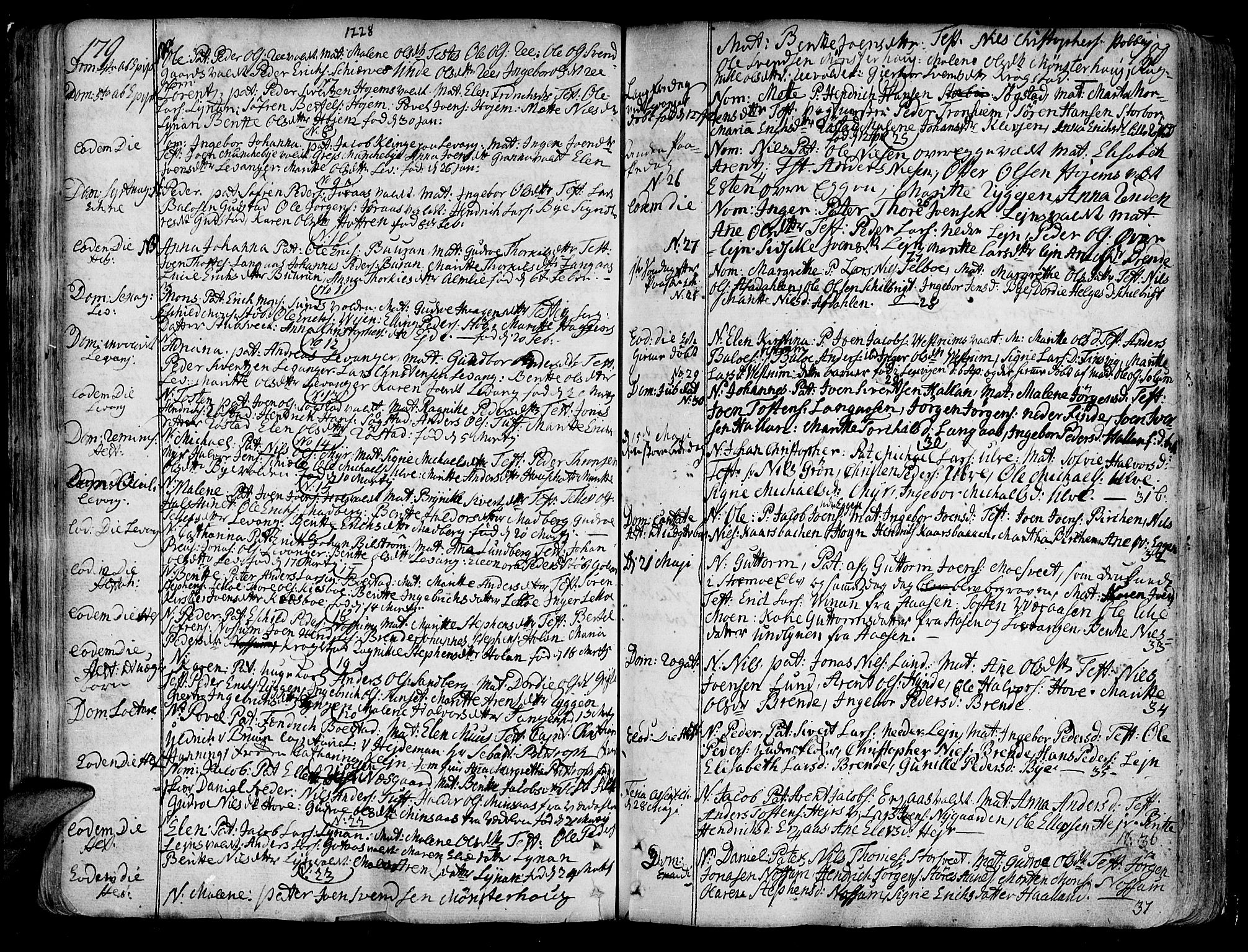 Ministerialprotokoller, klokkerbøker og fødselsregistre - Nord-Trøndelag, SAT/A-1458/717/L0141: Parish register (official) no. 717A01, 1747-1803, p. 179-180