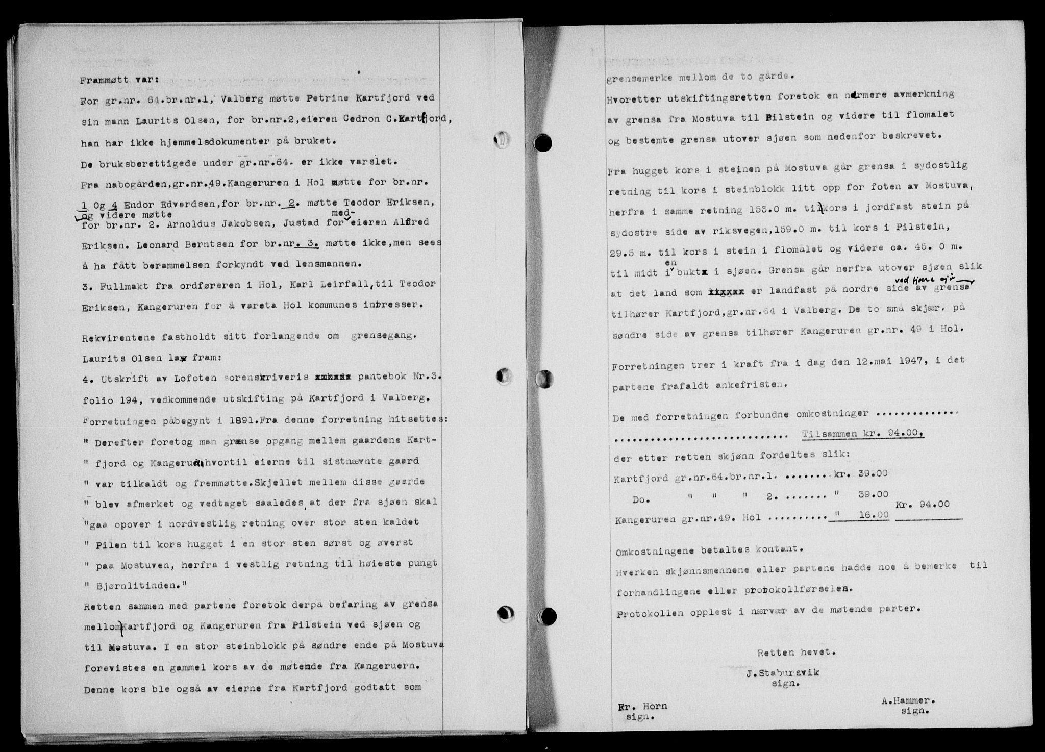 Lofoten sorenskriveri, SAT/A-0017/1/2/2C/L0017a: Mortgage book no. 17a, 1947-1948, Diary no: : 425/1948