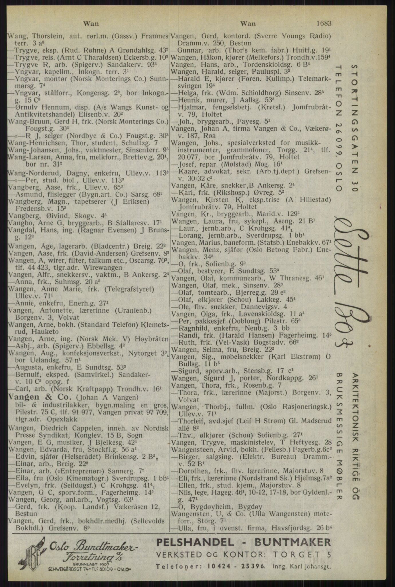 Kristiania/Oslo adressebok, PUBL/-, 1944, p. 1683