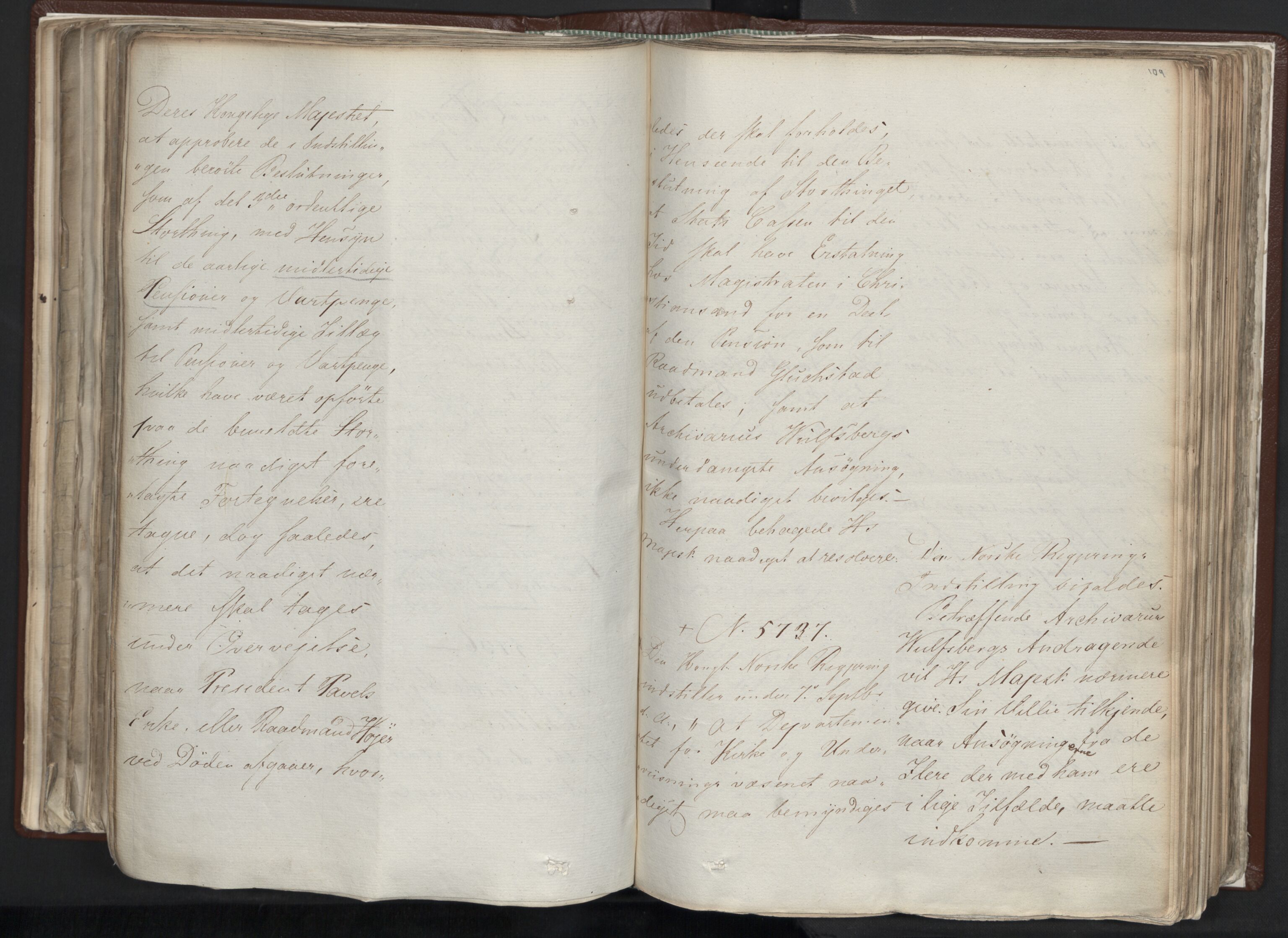 Statsrådssekretariatet, AV/RA-S-1001/A/Ab/L0012: Kgl. res. nr. 5679-6008 II, 1821, p. 108b-109a