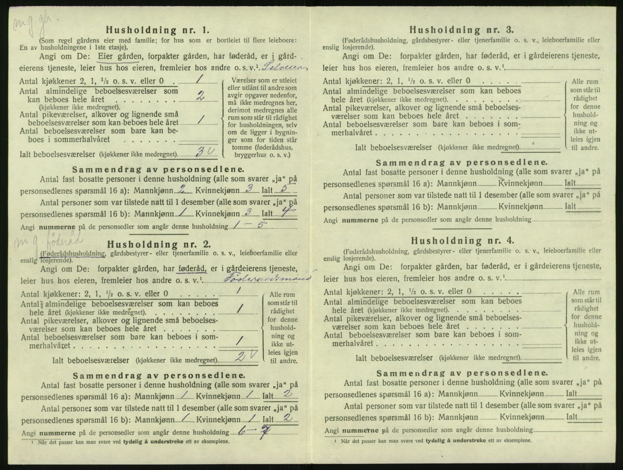 SAT, 1920 census for Hareid, 1920, p. 334