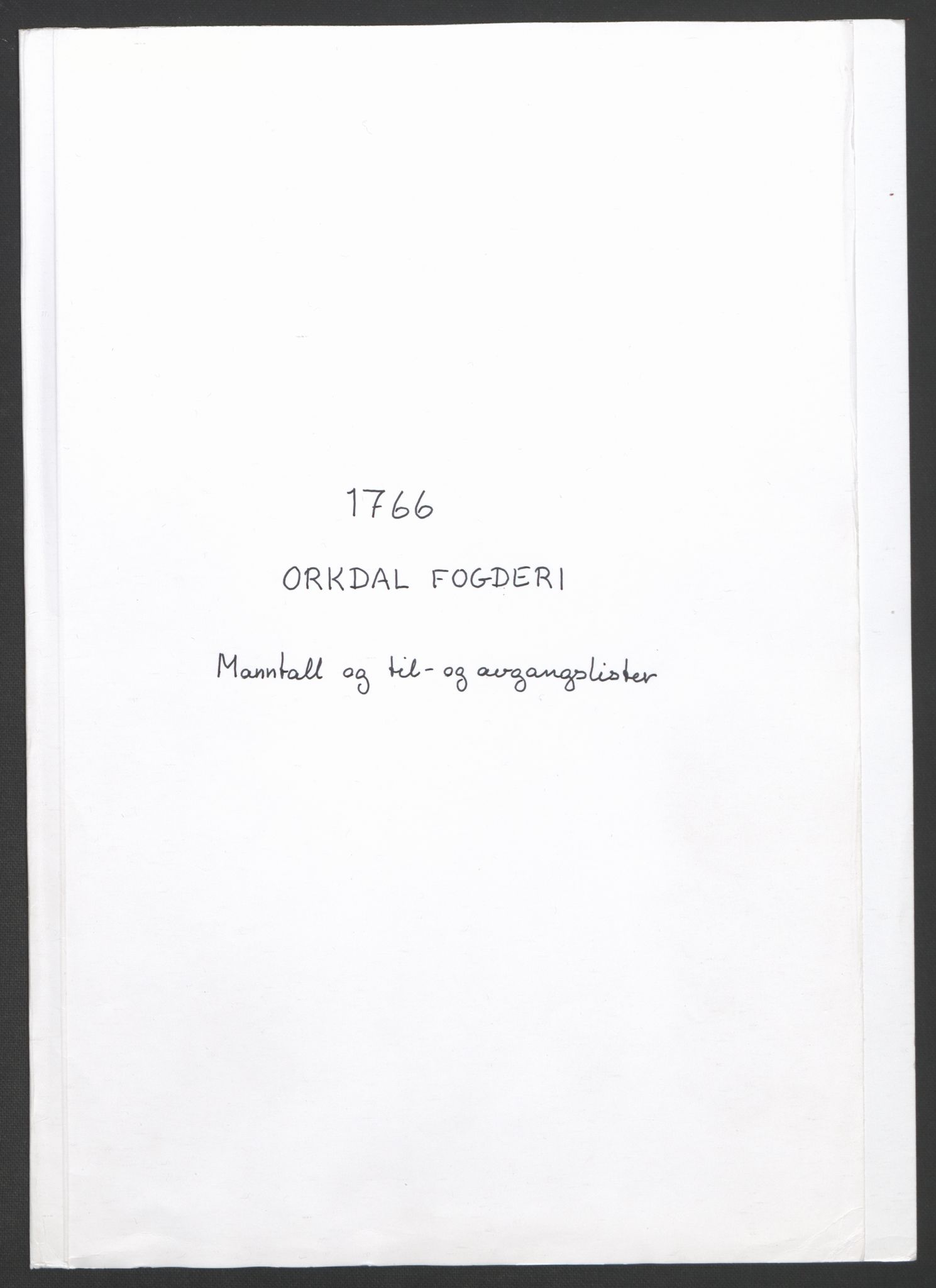 Rentekammeret inntil 1814, Realistisk ordnet avdeling, RA/EA-4070/Ol/L0021: [Gg 10]: Ekstraskatten, 23.09.1762. Orkdal og Gauldal, 1762-1767, p. 365