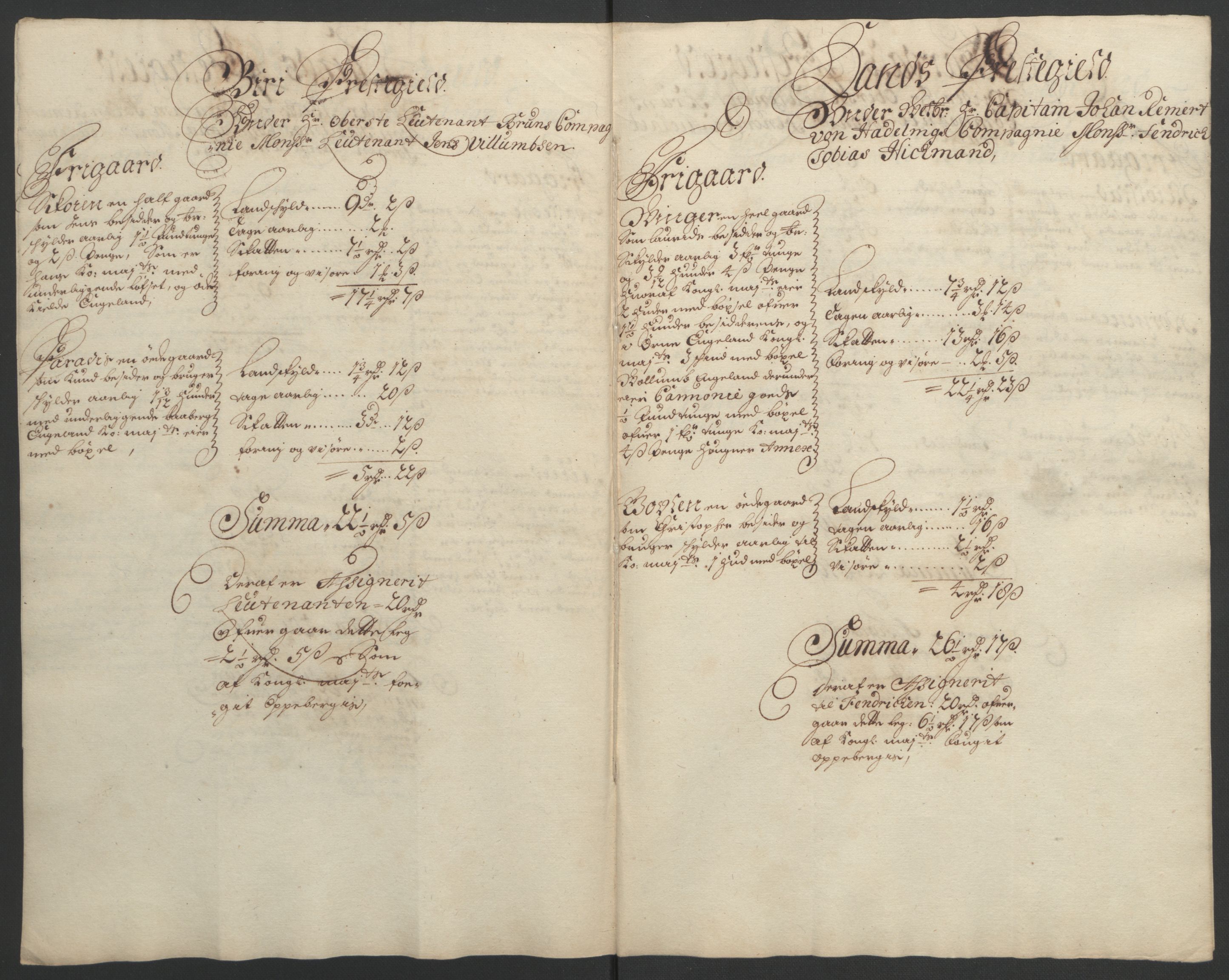 Rentekammeret inntil 1814, Reviderte regnskaper, Fogderegnskap, AV/RA-EA-4092/R18/L1290: Fogderegnskap Hadeland, Toten og Valdres, 1691, p. 257