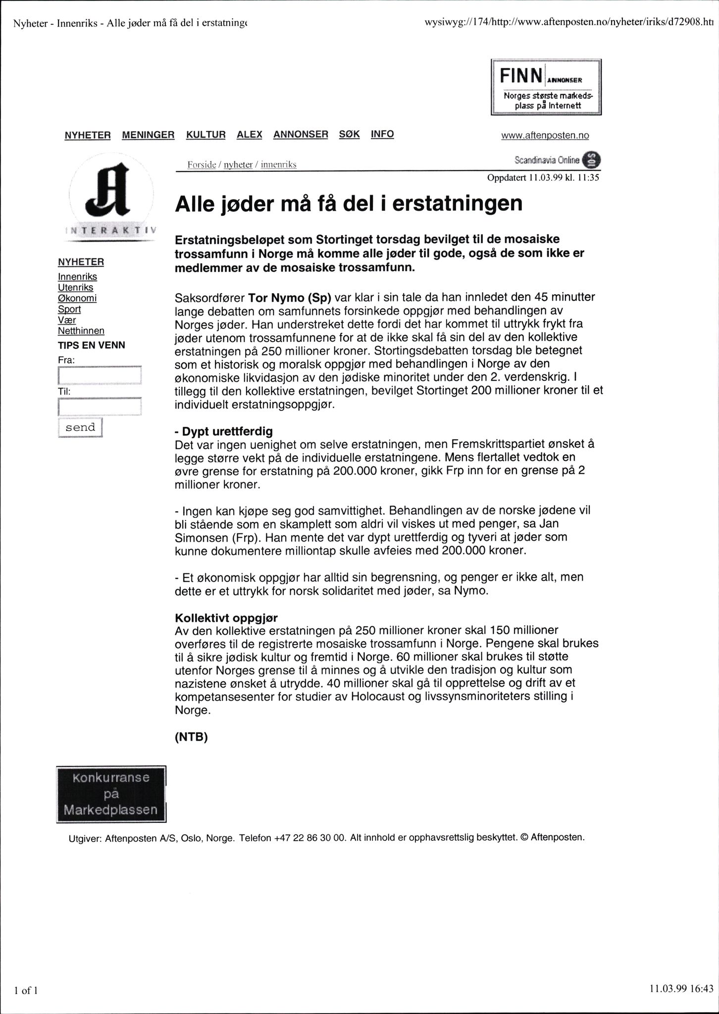 Justisdepartementet, Sivilavdelingen (RA/S-6490), RA/-, 1995-1997, p. 322