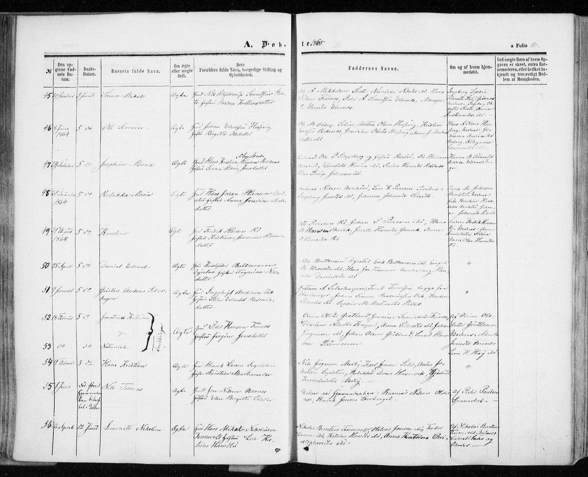 Ibestad sokneprestembete, AV/SATØ-S-0077/H/Ha/Haa/L0009kirke: Parish register (official) no. 9, 1859-1868, p. 110