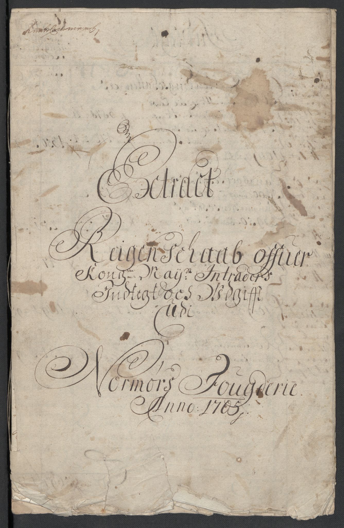 Rentekammeret inntil 1814, Reviderte regnskaper, Fogderegnskap, RA/EA-4092/R56/L3741: Fogderegnskap Nordmøre, 1705, p. 3