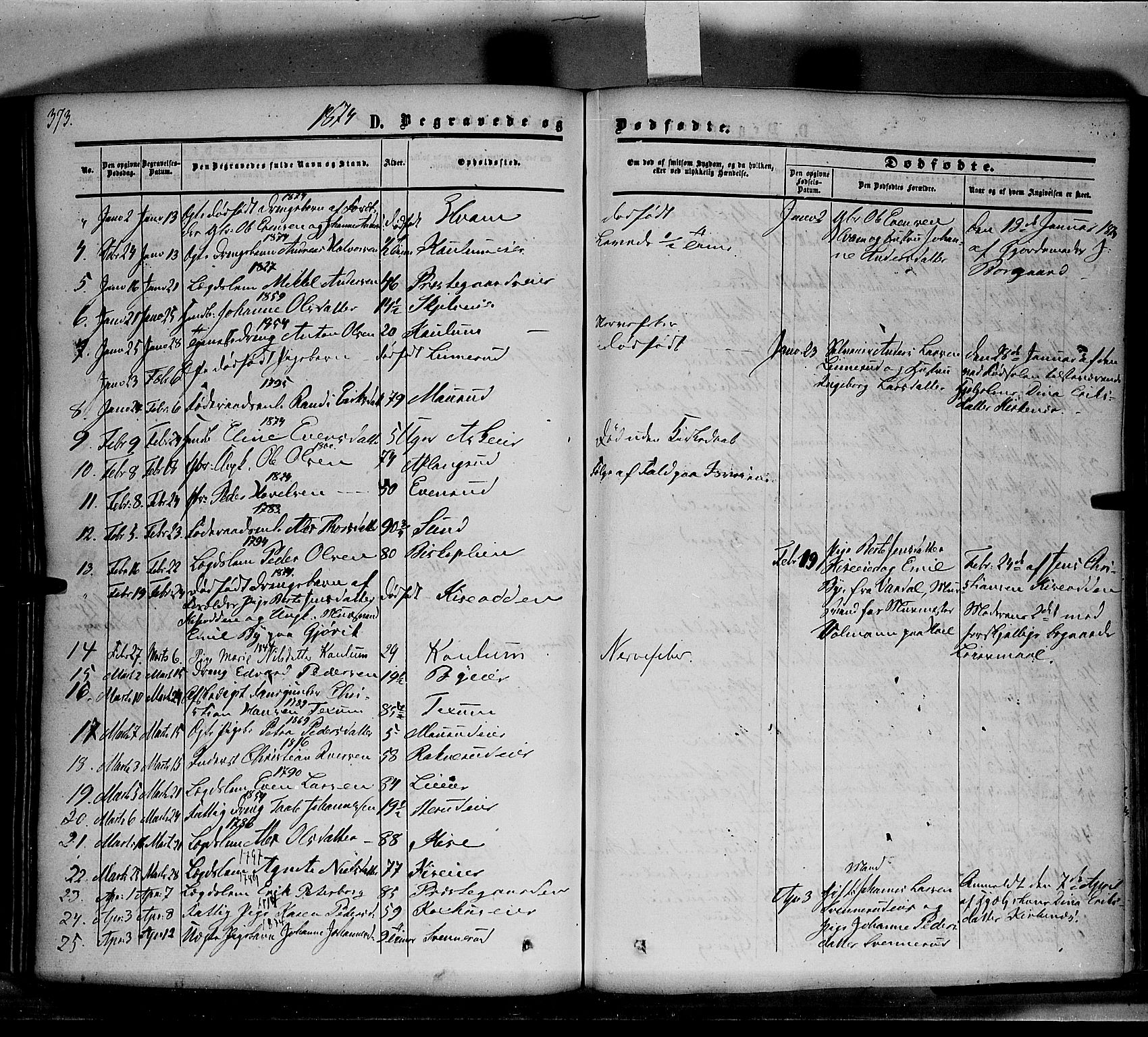 Nes prestekontor, Hedmark, SAH/PREST-020/K/Ka/L0004: Parish register (official) no. 4, 1852-1886, p. 373