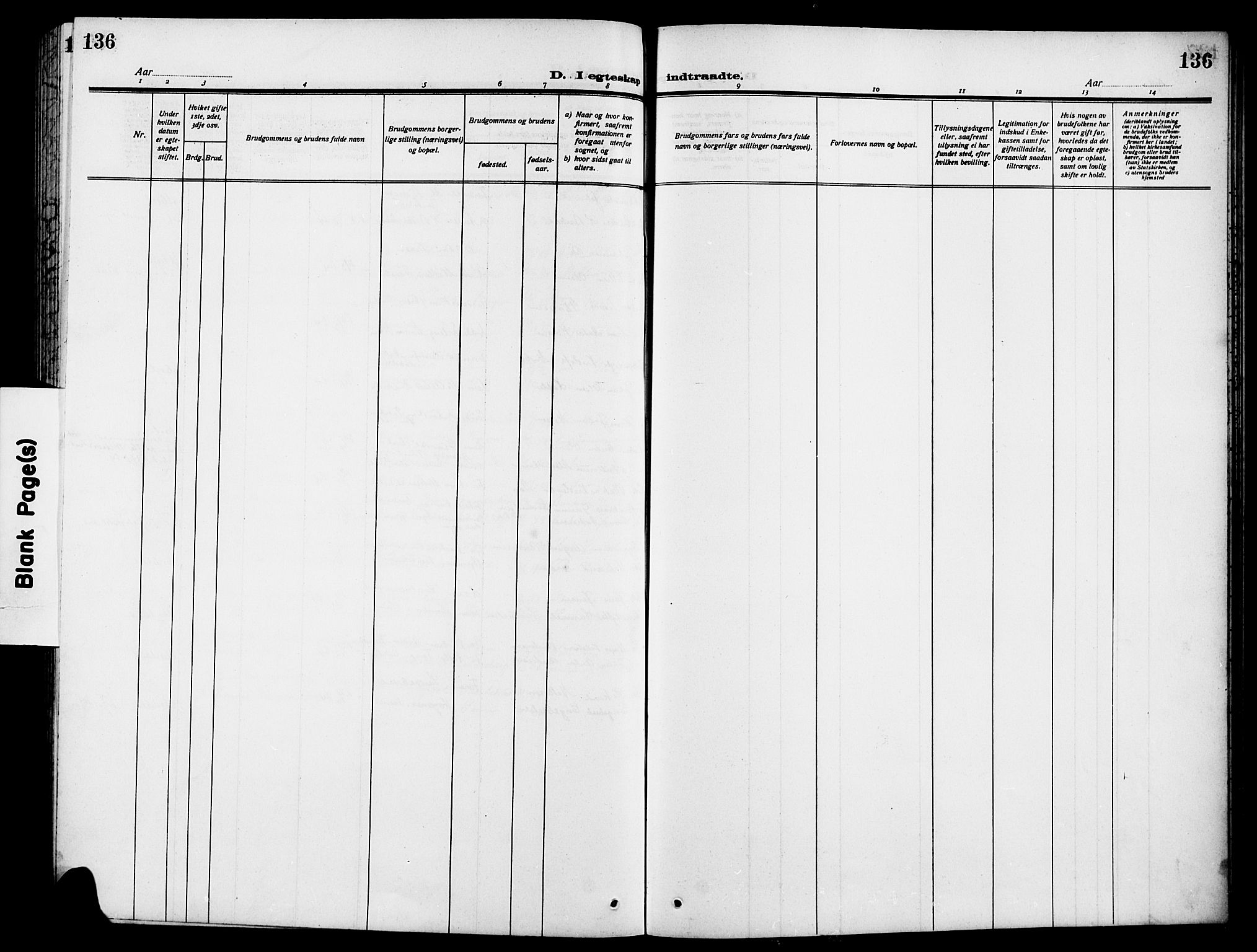 Sem kirkebøker, AV/SAKO-A-5/G/Ga/L0007: Parish register (copy) no. I 7, 1909-1924, p. 136