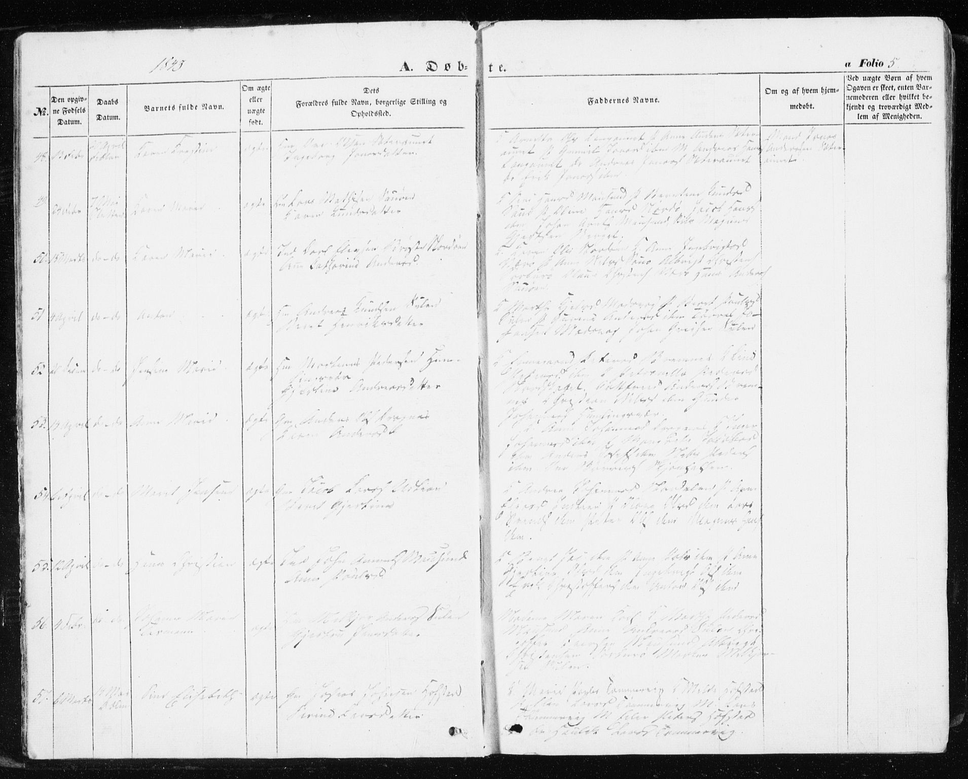 Ministerialprotokoller, klokkerbøker og fødselsregistre - Sør-Trøndelag, AV/SAT-A-1456/634/L0529: Parish register (official) no. 634A05, 1843-1851, p. 5