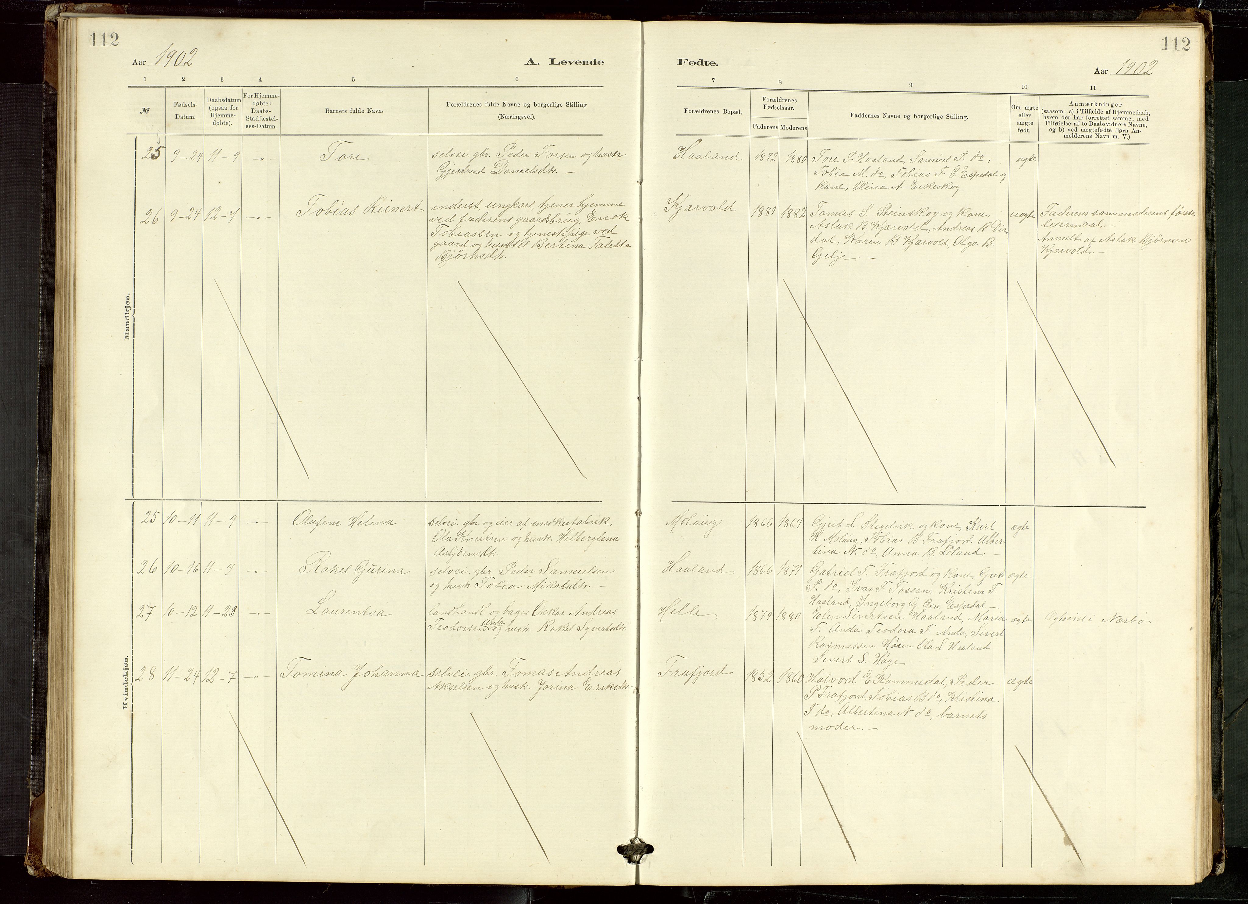 Høgsfjord sokneprestkontor, AV/SAST-A-101624/H/Ha/Hab/L0009: Parish register (copy) no. B 9, 1883-1920, p. 112