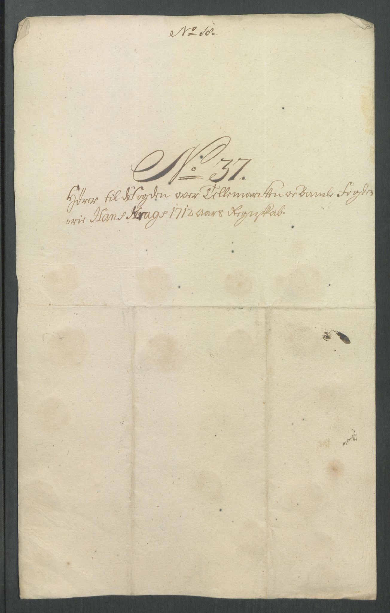 Rentekammeret inntil 1814, Reviderte regnskaper, Fogderegnskap, AV/RA-EA-4092/R36/L2123: Fogderegnskap Øvre og Nedre Telemark og Bamble, 1712, p. 293