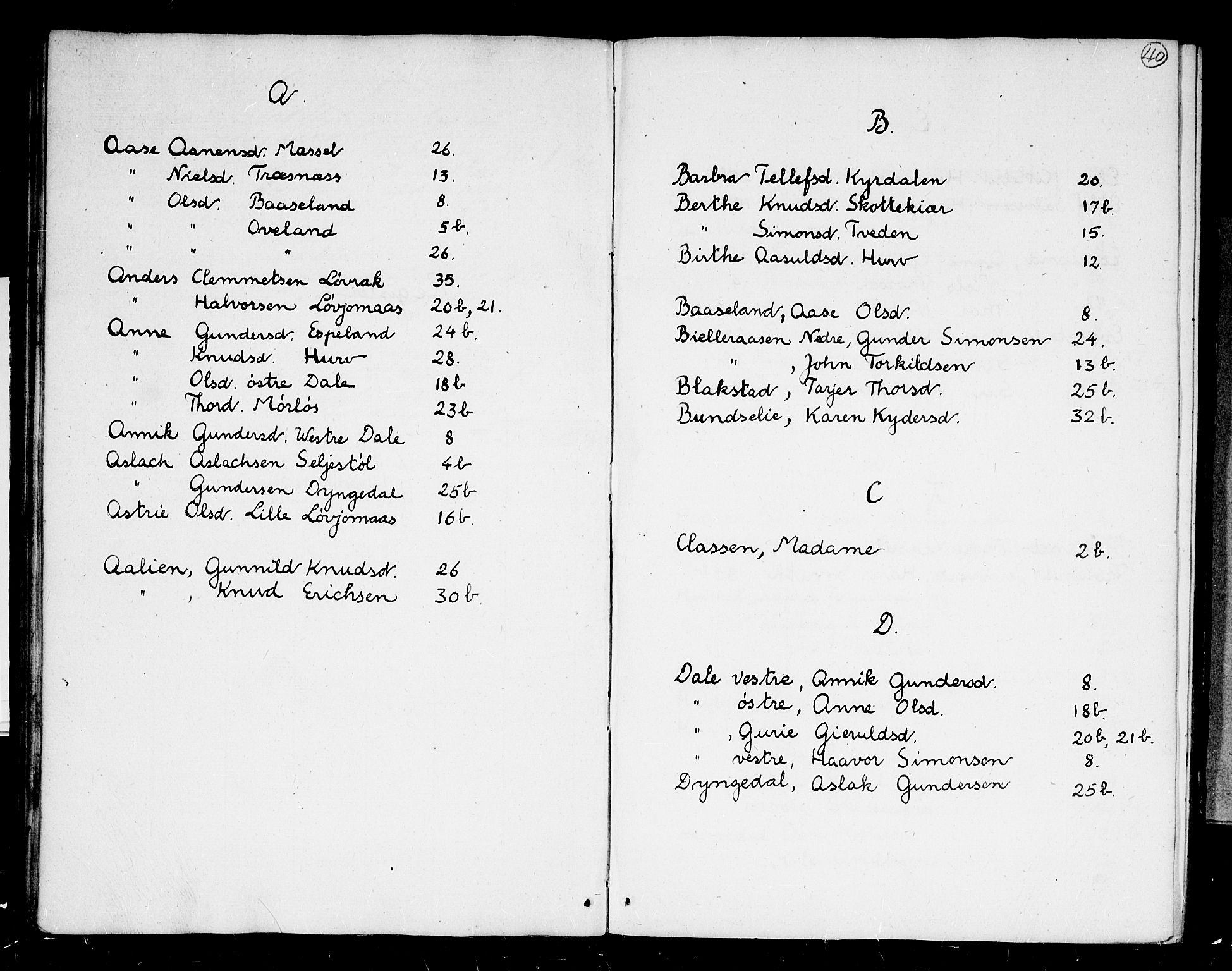 Nedenes sorenskriveri før 1824, SAK/1221-0007/H/Hc/L0044: Skifteprotokoll med register nr 30, 1795-1824