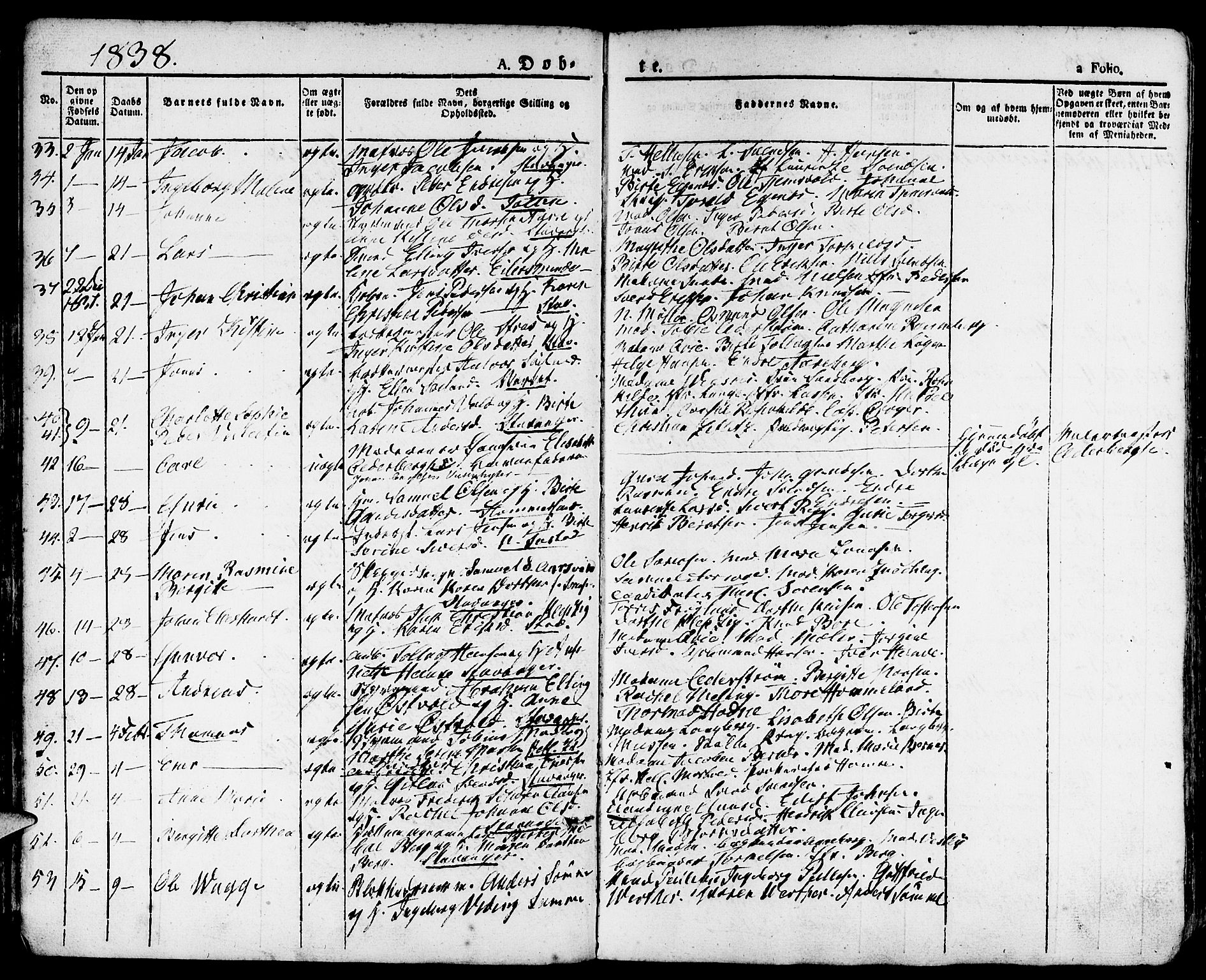 Domkirken sokneprestkontor, AV/SAST-A-101812/001/30/30BA/L0011: Parish register (official) no. A 11, 1832-1856