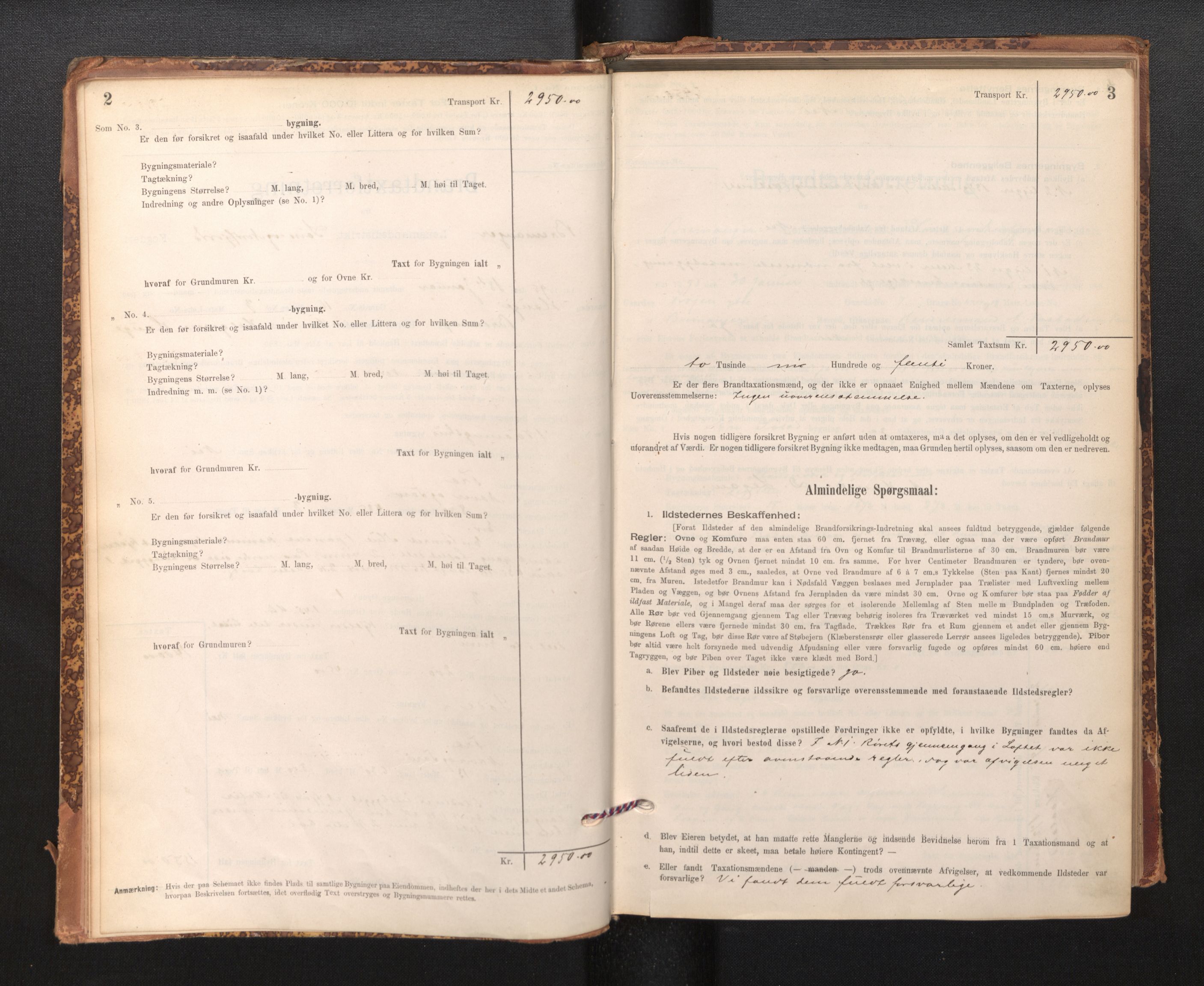 Lensmannen i Bremanger, AV/SAB-A-26701/0012/L0007: Branntakstprotokoll, skjematakst, 1895-1936, p. 2-3