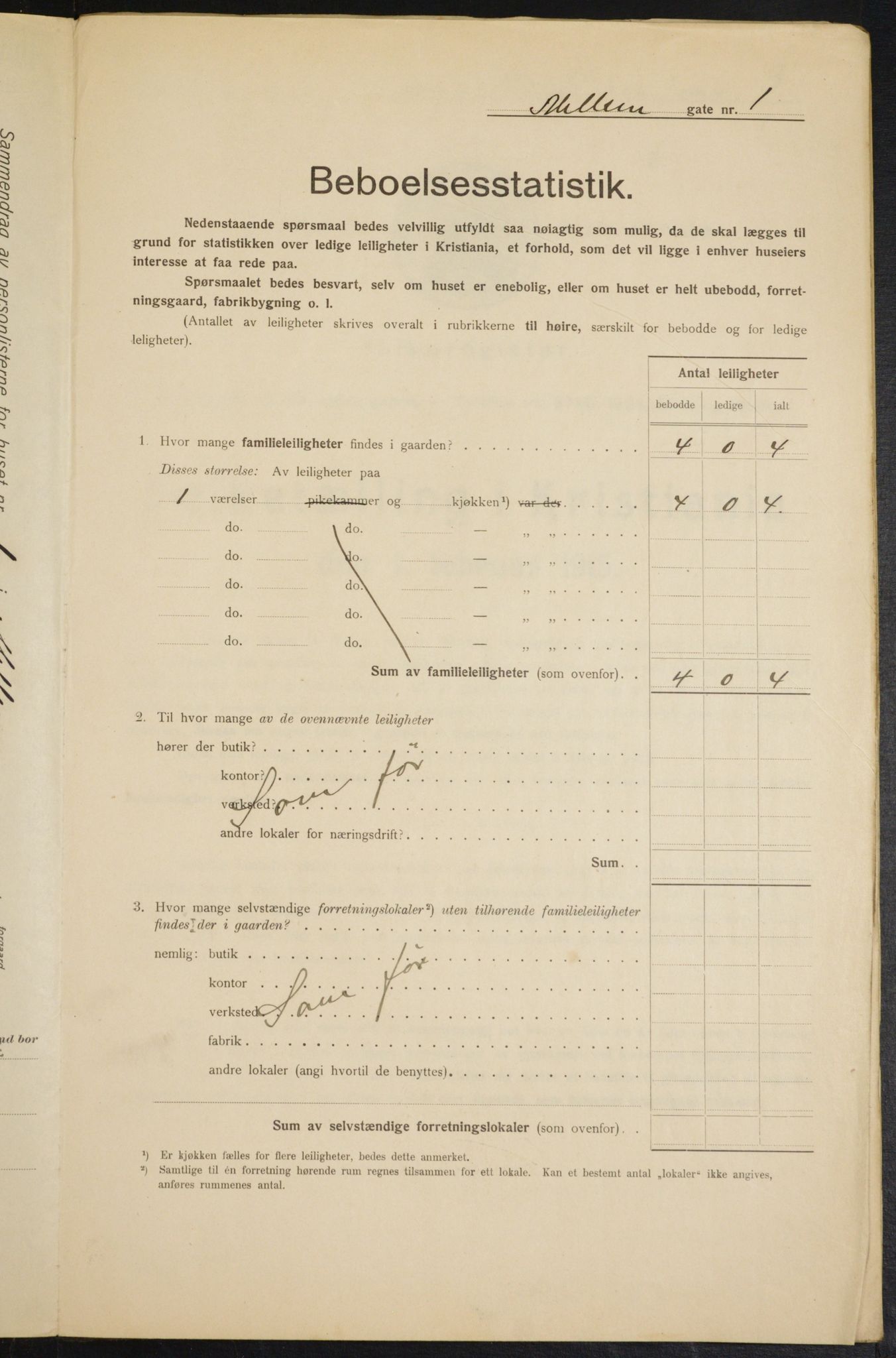 OBA, Municipal Census 1915 for Kristiania, 1915, p. 64441