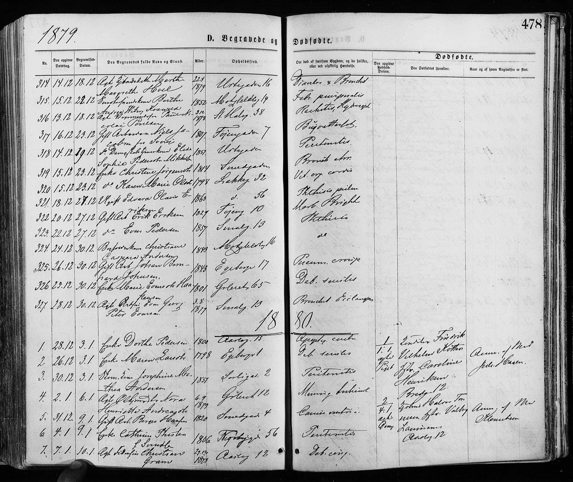 Grønland prestekontor Kirkebøker, SAO/A-10848/F/Fa/L0005: Parish register (official) no. 5, 1869-1880, p. 478