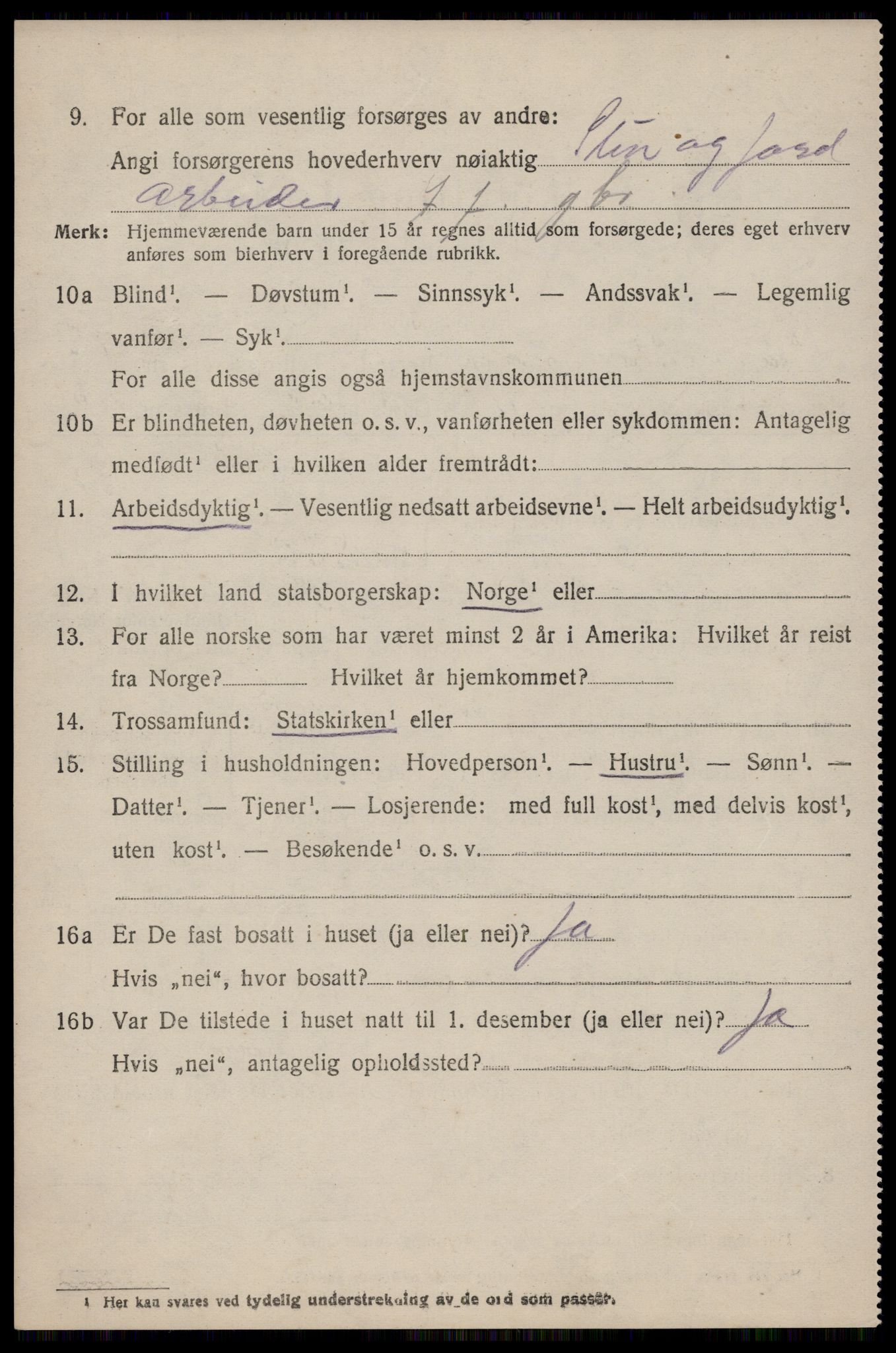 SAST, 1920 census for Strand, 1920, p. 7178