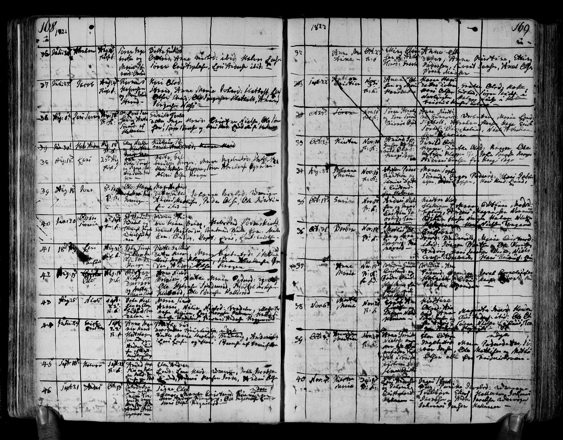 Brunlanes kirkebøker, SAKO/A-342/F/Fa/L0002: Parish register (official) no. I 2, 1802-1834, p. 168-169