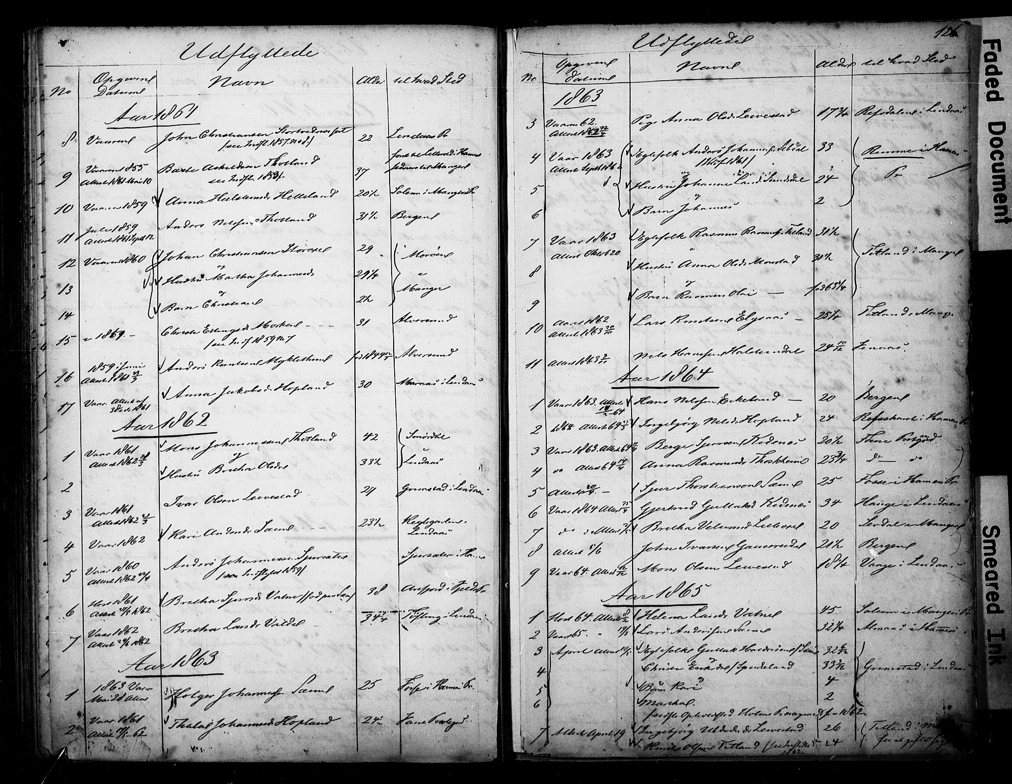 Alversund Sokneprestembete, SAB/A-73901/H/Ha/Hab: Parish register (copy) no. D 1, 1800-1870, p. 126