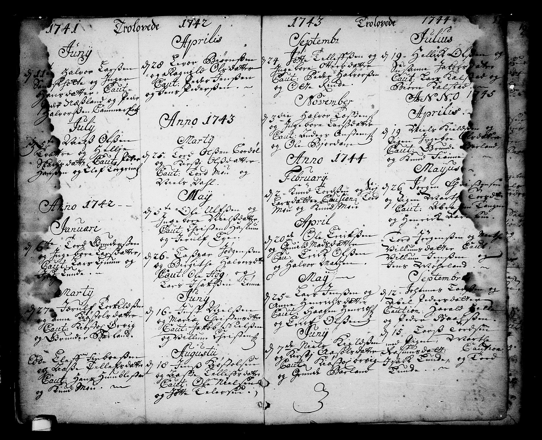Sannidal kirkebøker, SAKO/A-296/F/Fa/L0001: Parish register (official) no. 1, 1702-1766, p. 16-17