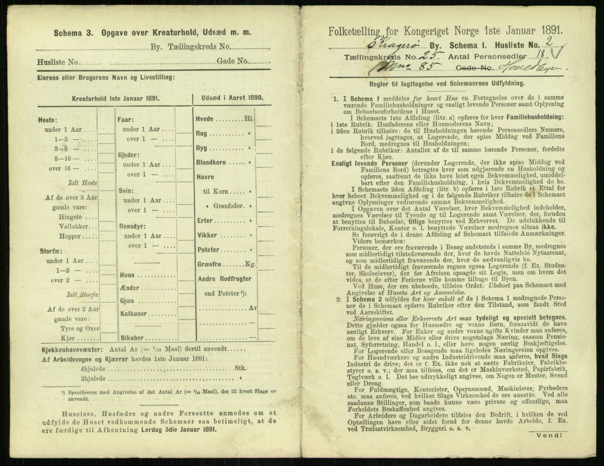 RA, 1891 census for 0801 Kragerø, 1891, p. 932