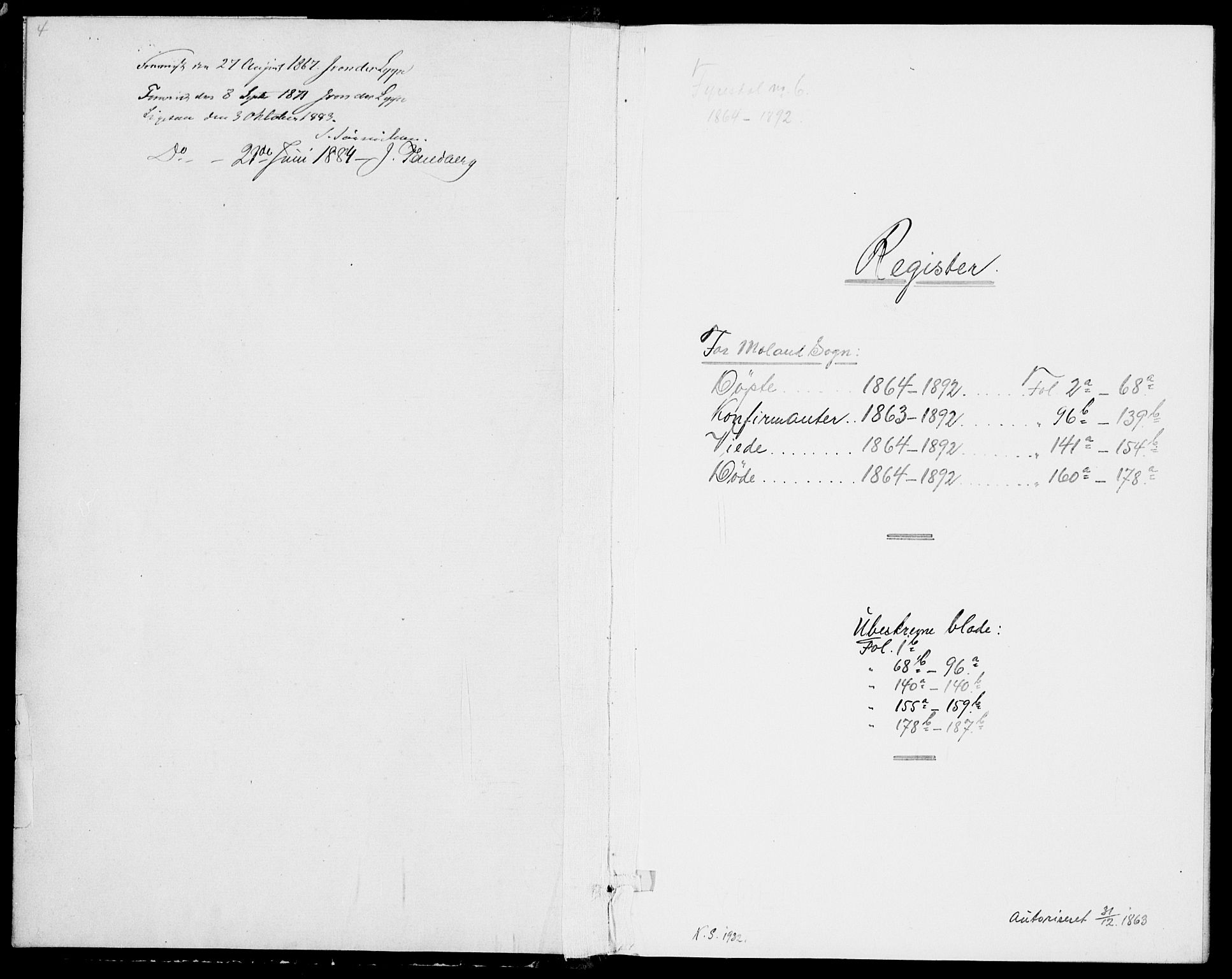 Fyresdal kirkebøker, SAKO/A-263/G/Ga/L0004: Parish register (copy) no. I 4, 1864-1892