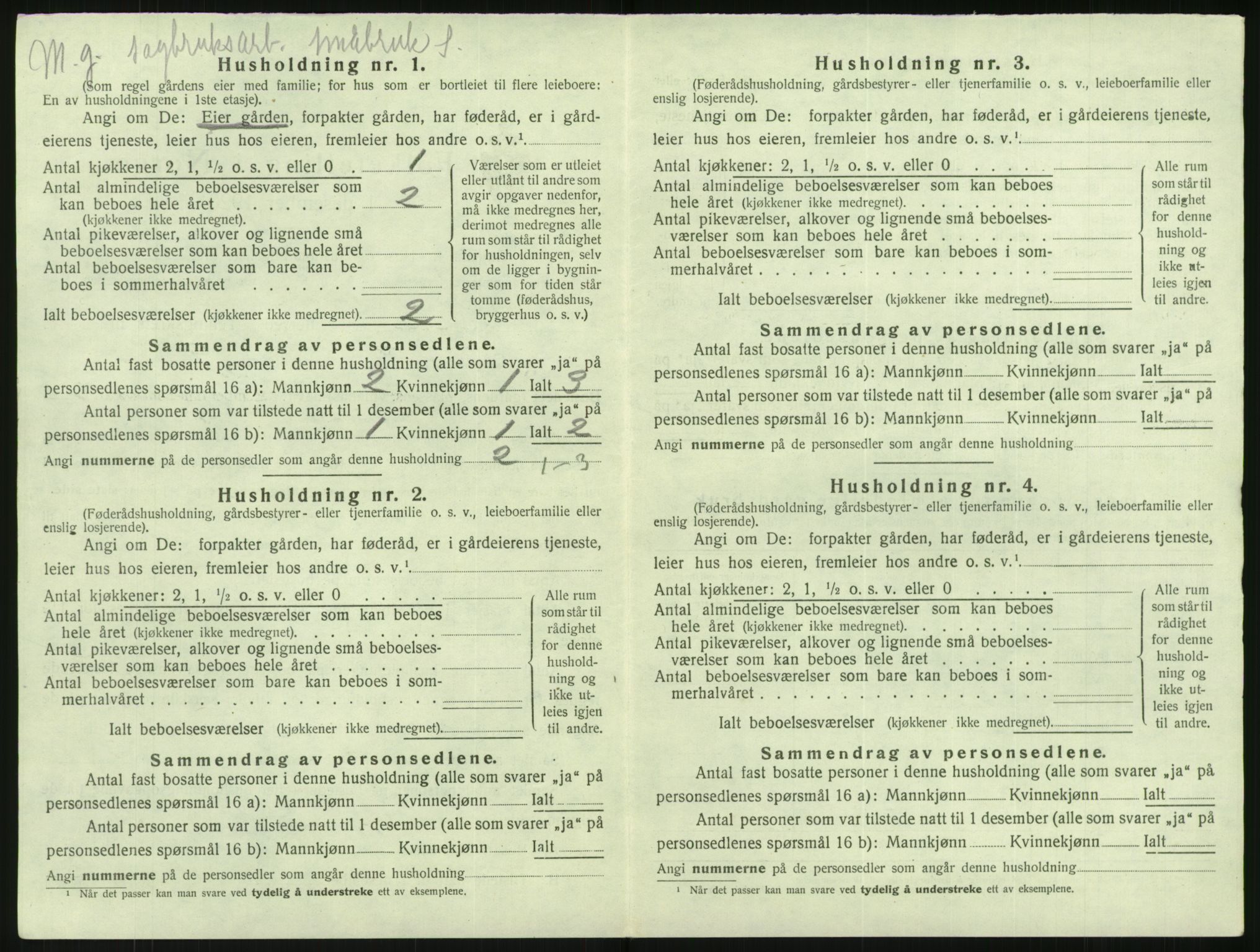 SAK, 1920 census for Søndeled, 1920, p. 154