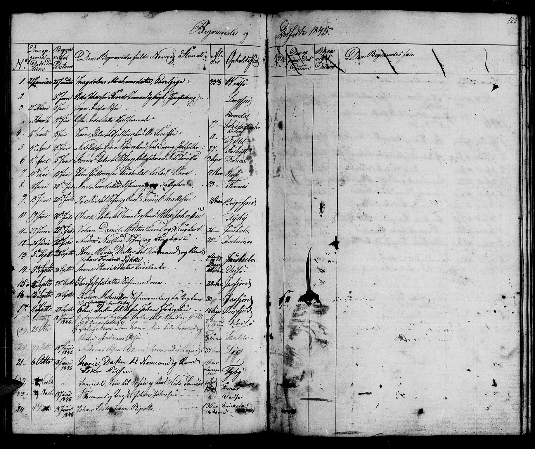 Vadsø sokneprestkontor, SATØ/S-1325/H/Hb/L0001klokker: Parish register (copy) no. 1, 1843-1853, p. 123