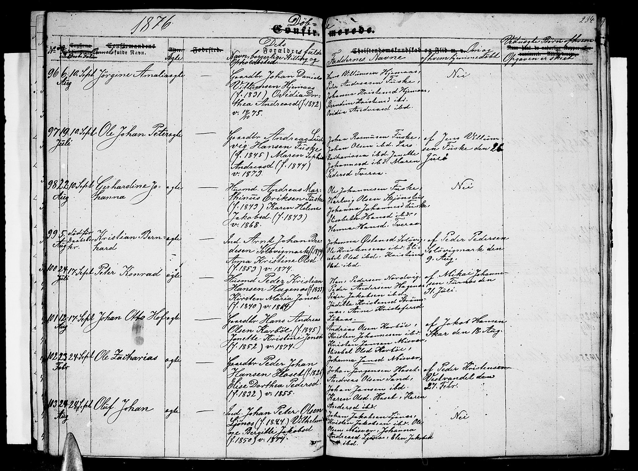 Ministerialprotokoller, klokkerbøker og fødselsregistre - Nordland, SAT/A-1459/852/L0753: Parish register (copy) no. 852C04, 1856-1877, p. 234