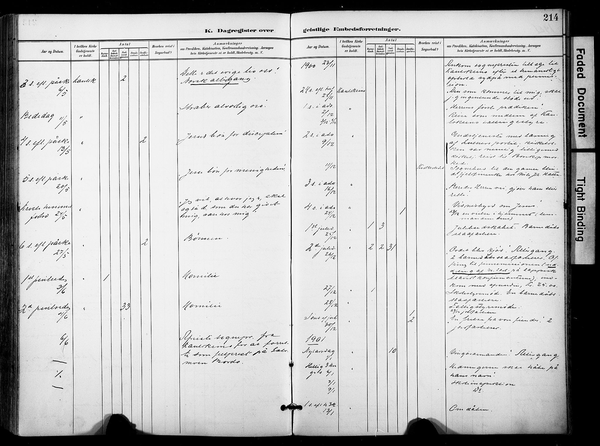 Kautokeino sokneprestembete, SATØ/S-1340/H/Ha/L0005.kirke: Parish register (official) no. 5, 1896-1916, p. 214