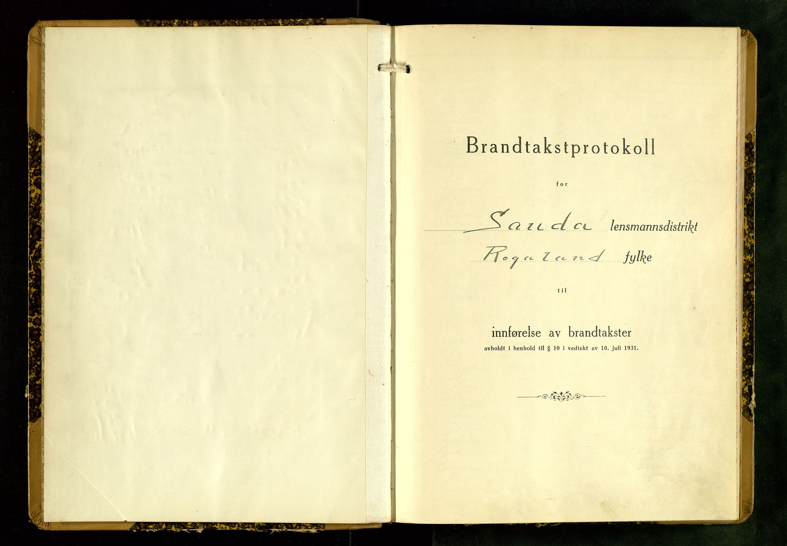 Sauda lensmannskontor, AV/SAST-A-100177/Gob/L0005: Branntakstprotokoll - skjematakst, 1937-1954