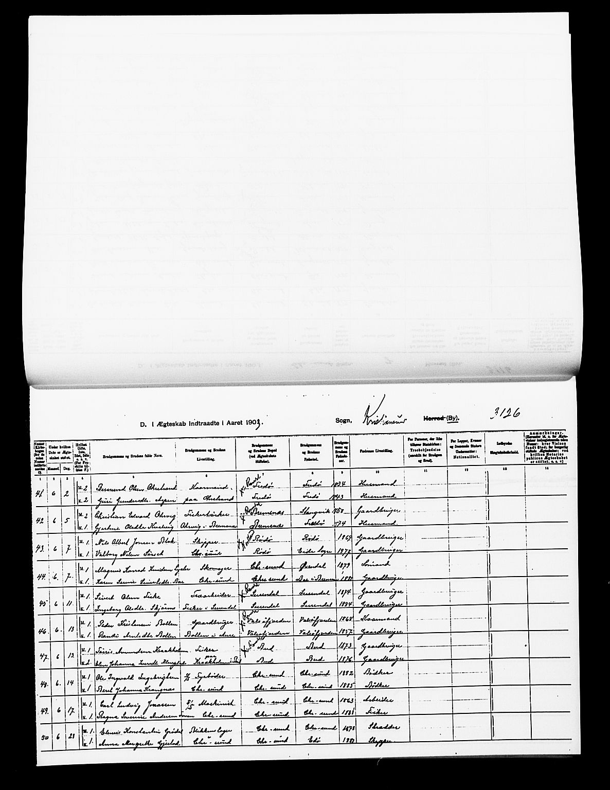 Ministerialprotokoller, klokkerbøker og fødselsregistre - Møre og Romsdal, AV/SAT-A-1454/572/L0859: Parish register (official) no. 572D03, 1903-1916