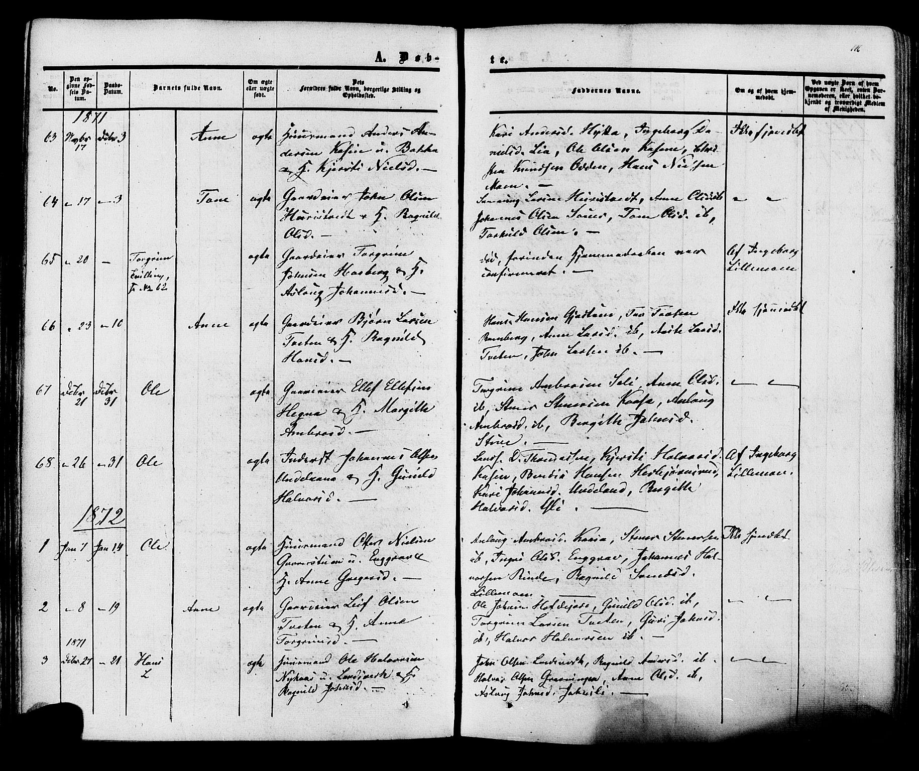 Heddal kirkebøker, SAKO/A-268/F/Fa/L0007: Parish register (official) no. I 7, 1855-1877, p. 116
